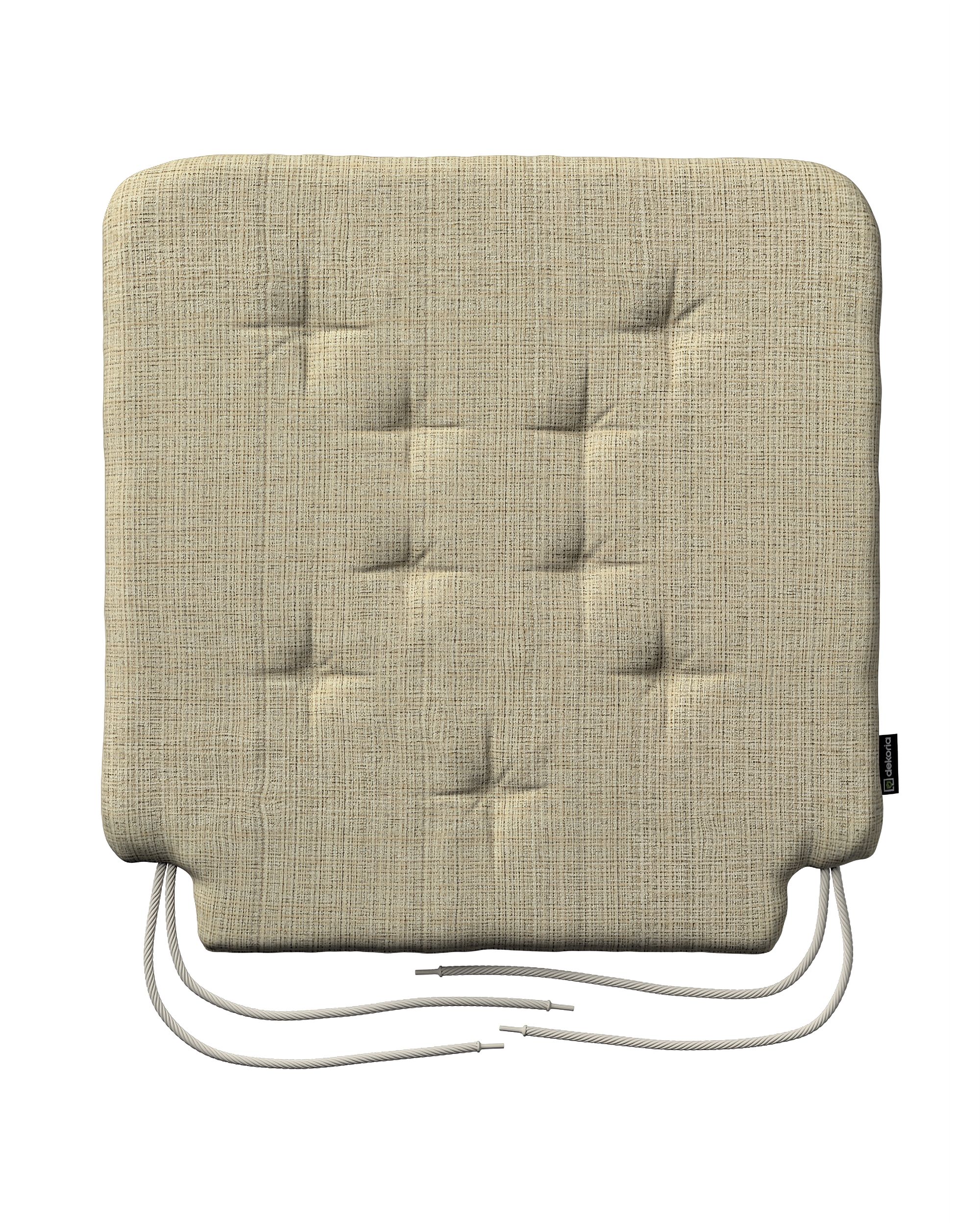 Stuhlkissen Christoph mit Bindeschnur Farbe beige Stoff strukturiert