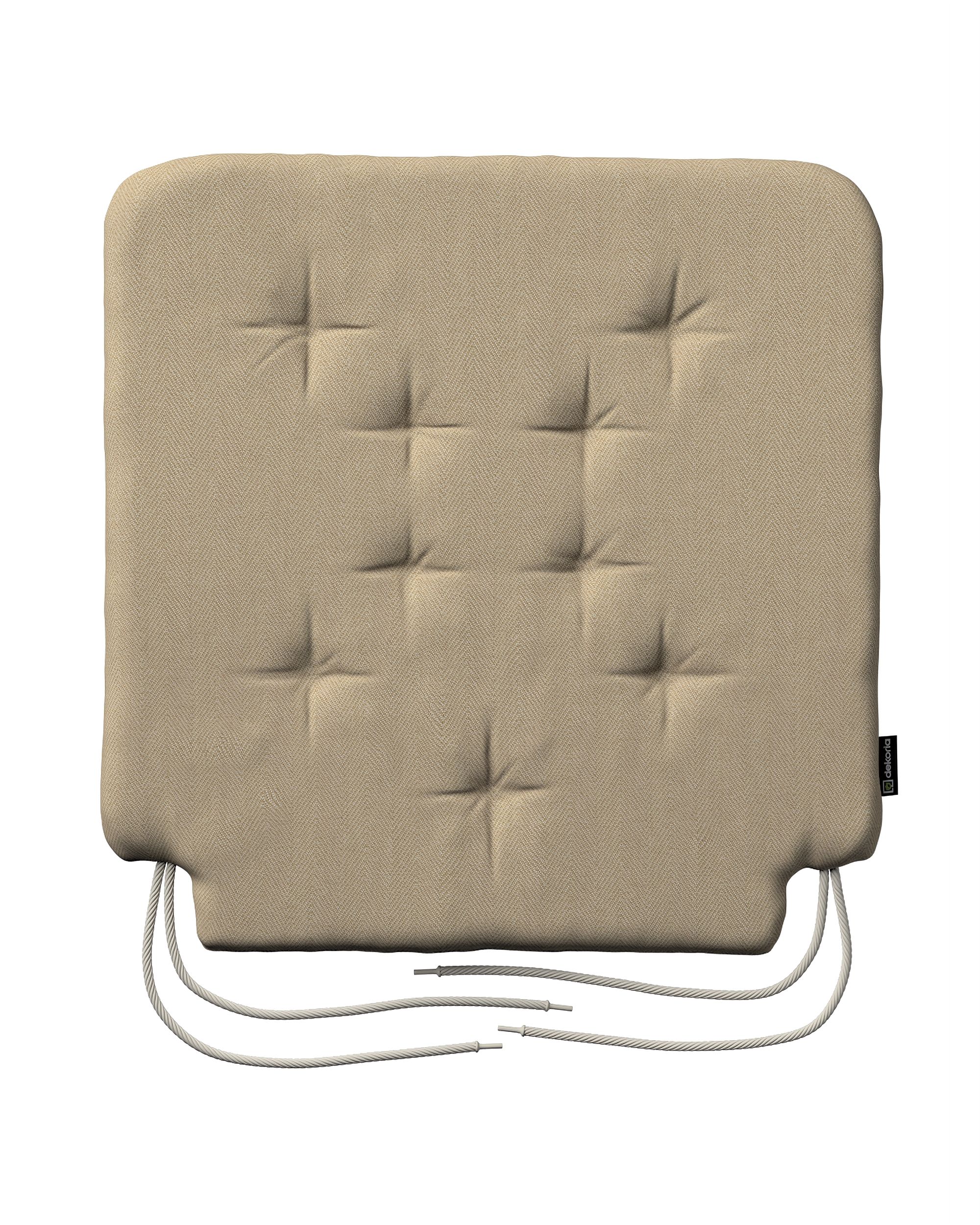 Stuhlkissen Christoph mit Bindeschnur Farbe beige Stoff outdoor, strukturiert