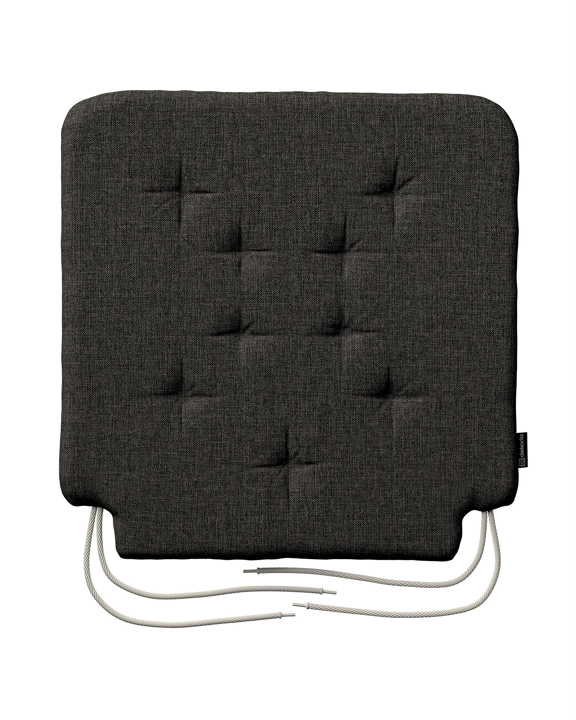 Stuhlkissen Christoph mit Bindeschnur Farbe braun Stoff outdoor, strukturiert