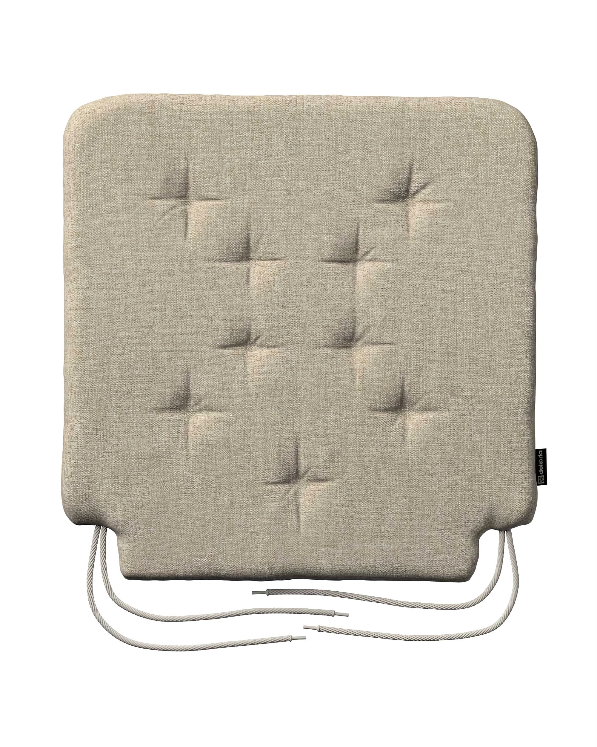 Stuhlkissen Christoph mit Bindeschnur Farbe beige Stoff strukturiert
