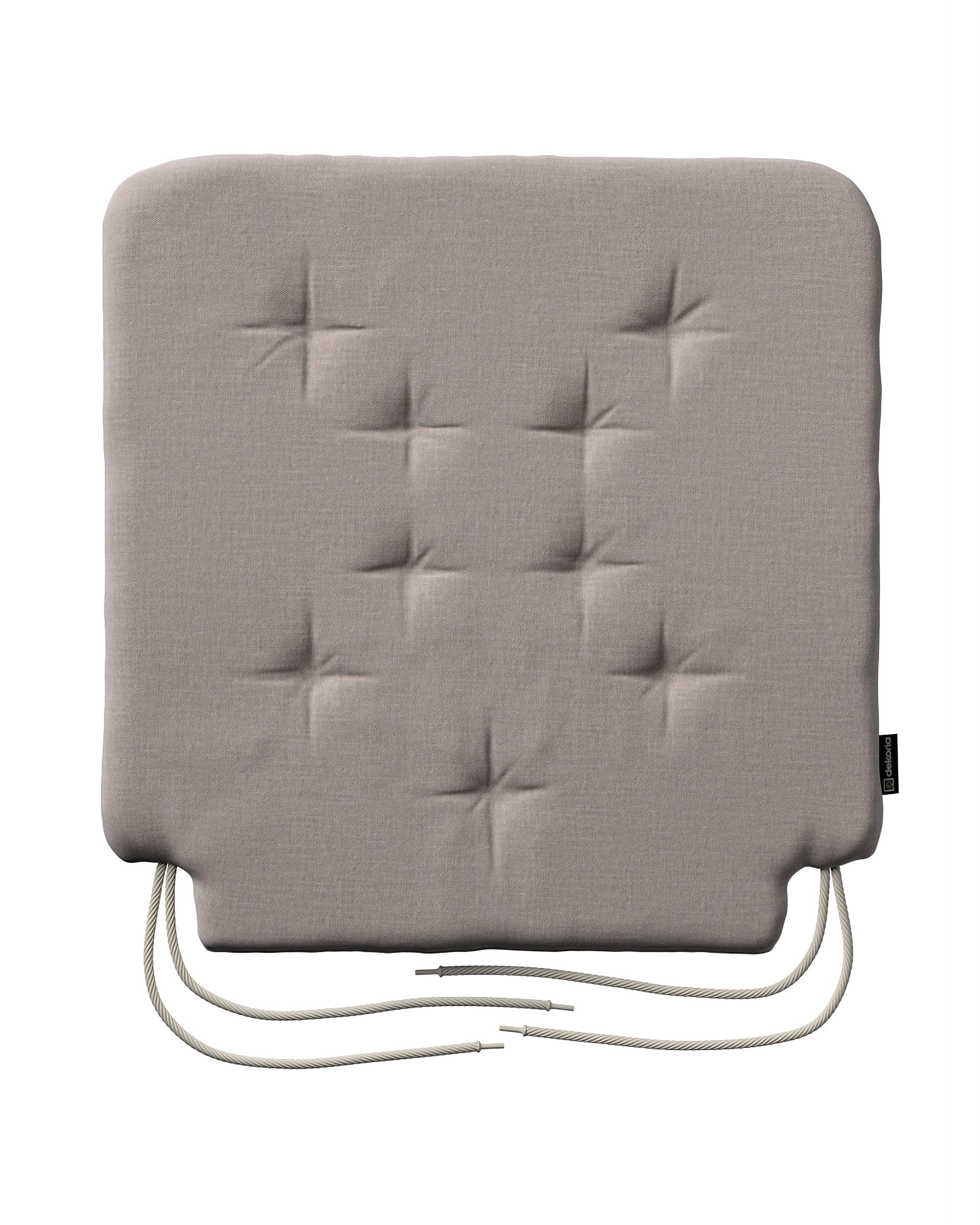 Stuhlkissen Christoph mit Bindeschnur Farbe beige Stoff samt