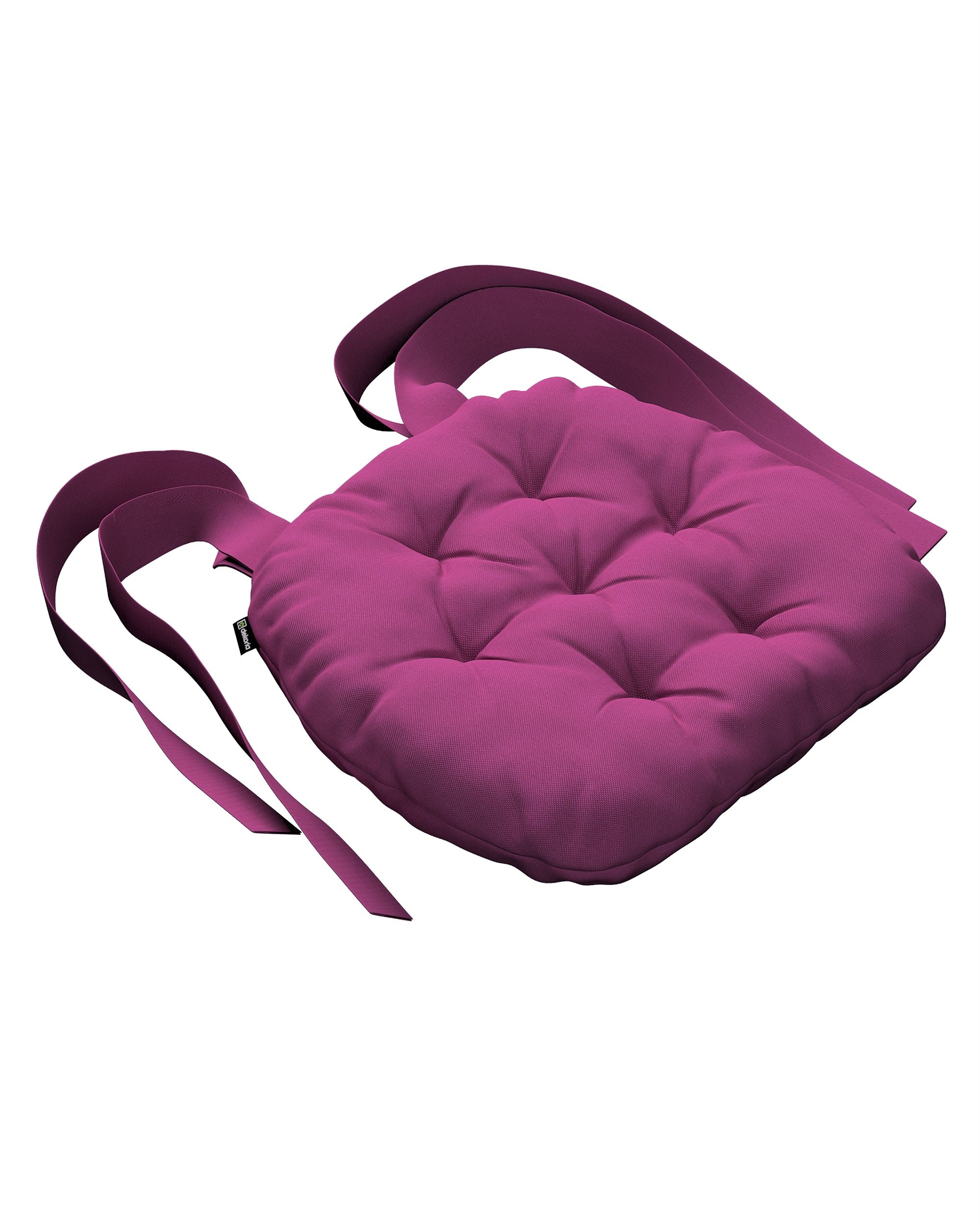 Stuhlkissen Martin mit Schleifen Farbe rosa Stoff strukturiert