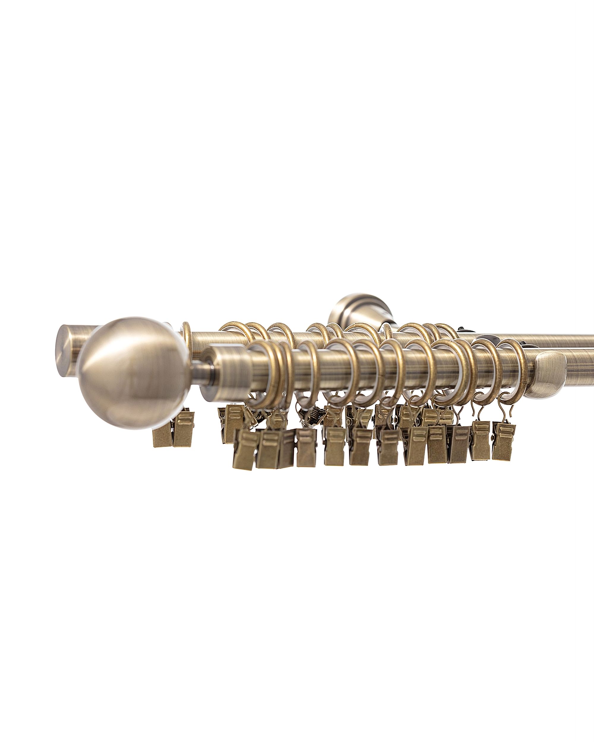 Gardinenstange Elegant antique brass 200cm zweiläufig (hover)