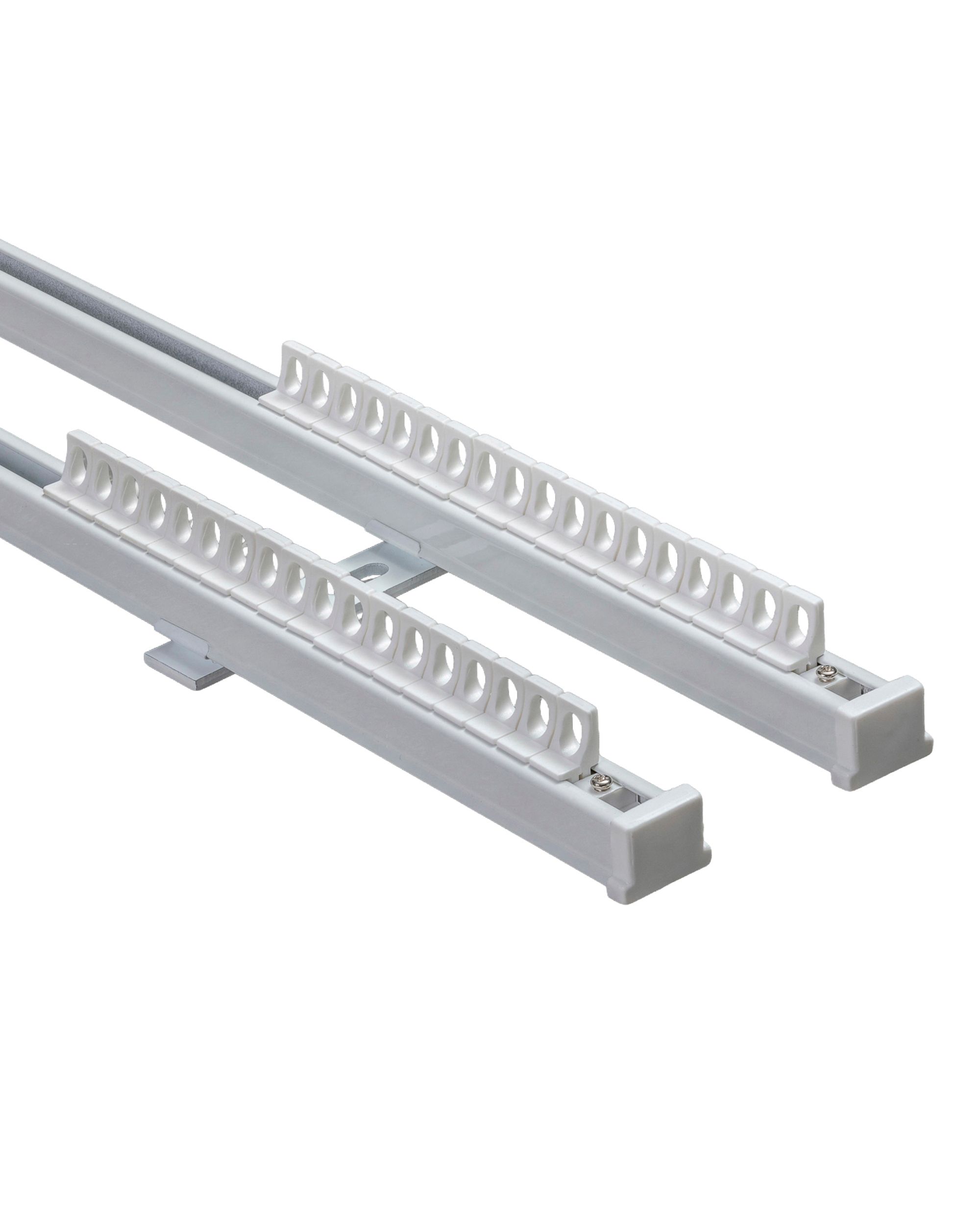 Aluminium-Gardinenschiene 2-läufig im Set 150cm