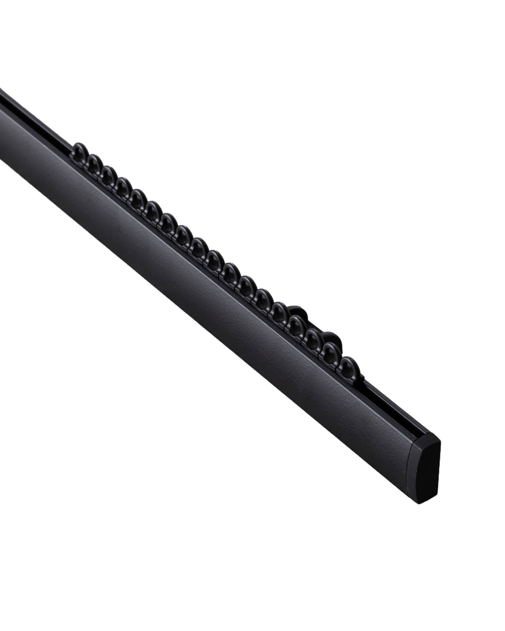 Aluminium-Gardinenschiene Premium einläufig 150 cm schwarz im Set
