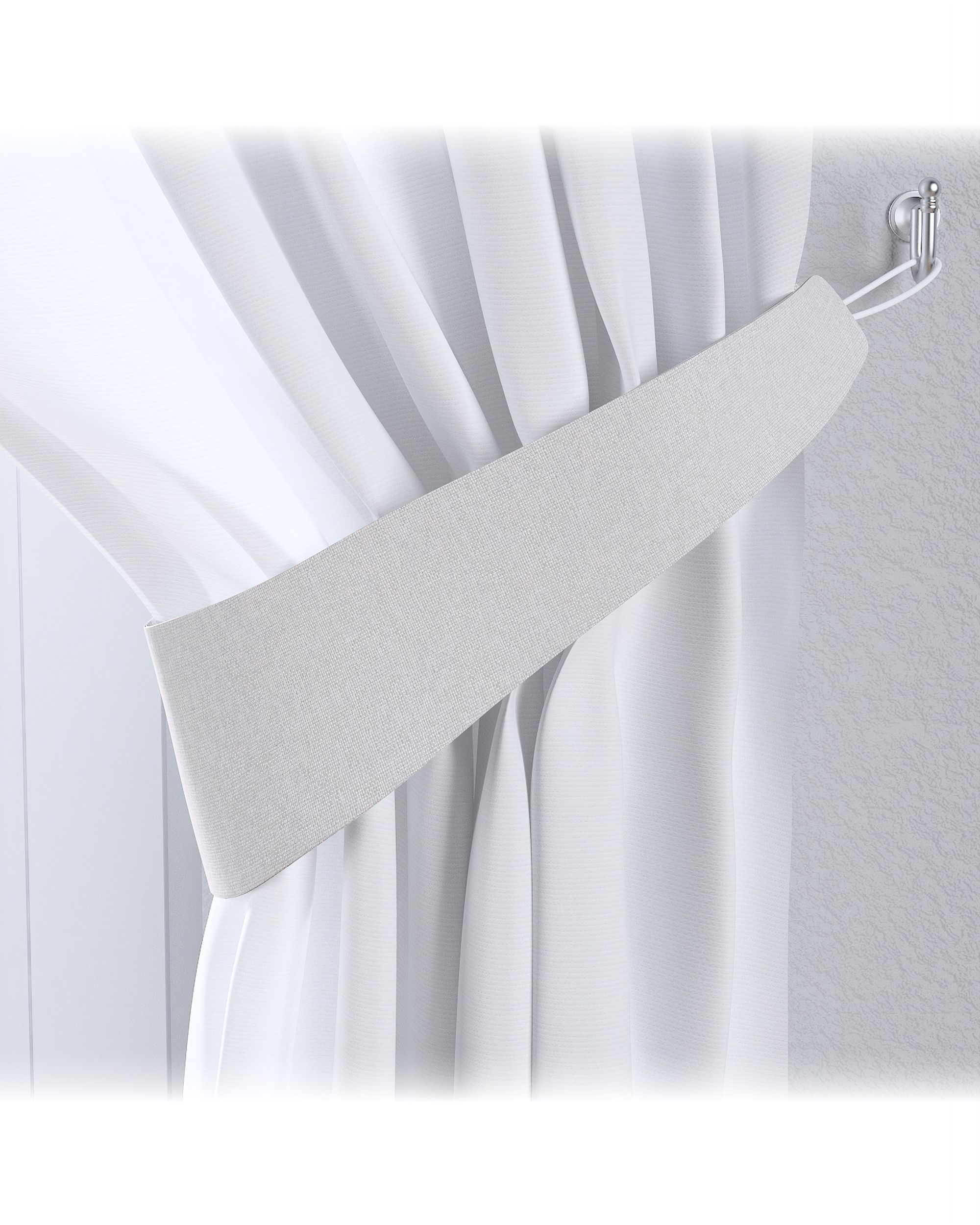 Raffhalter Victoria Farbe grau Stoff verdunkelnd