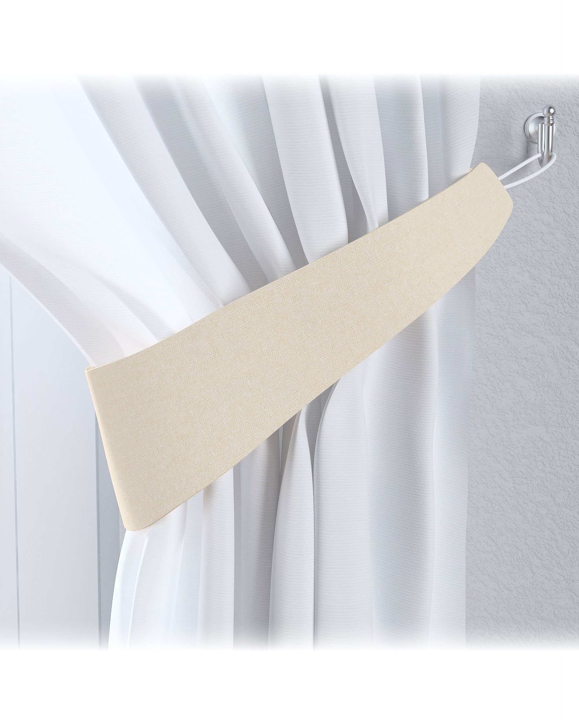 Raffhalter Victoria Farbe beige Stoff verdunkelnd