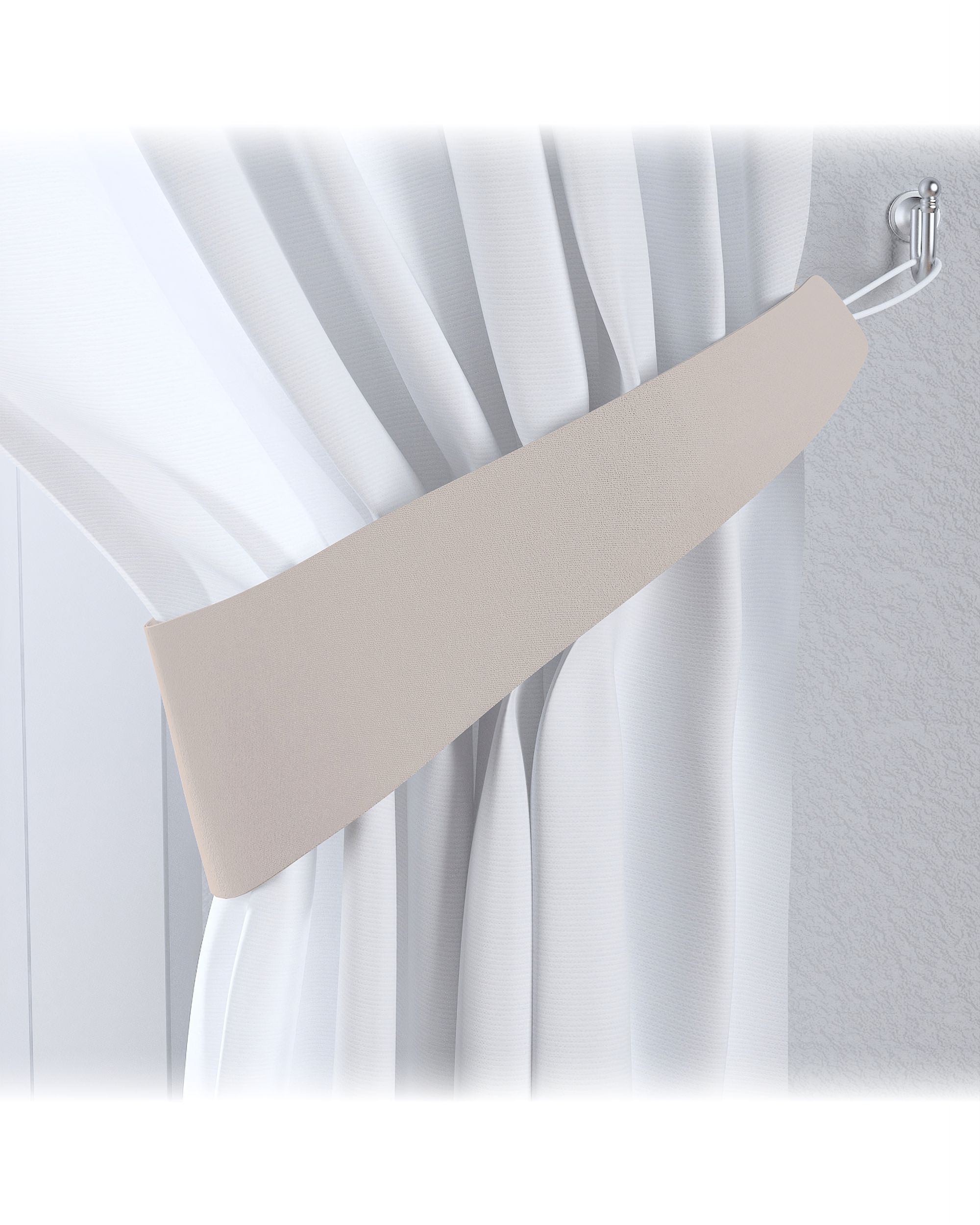 Raffhalter Victoria Farbe beige Stoff verdunkelnd
