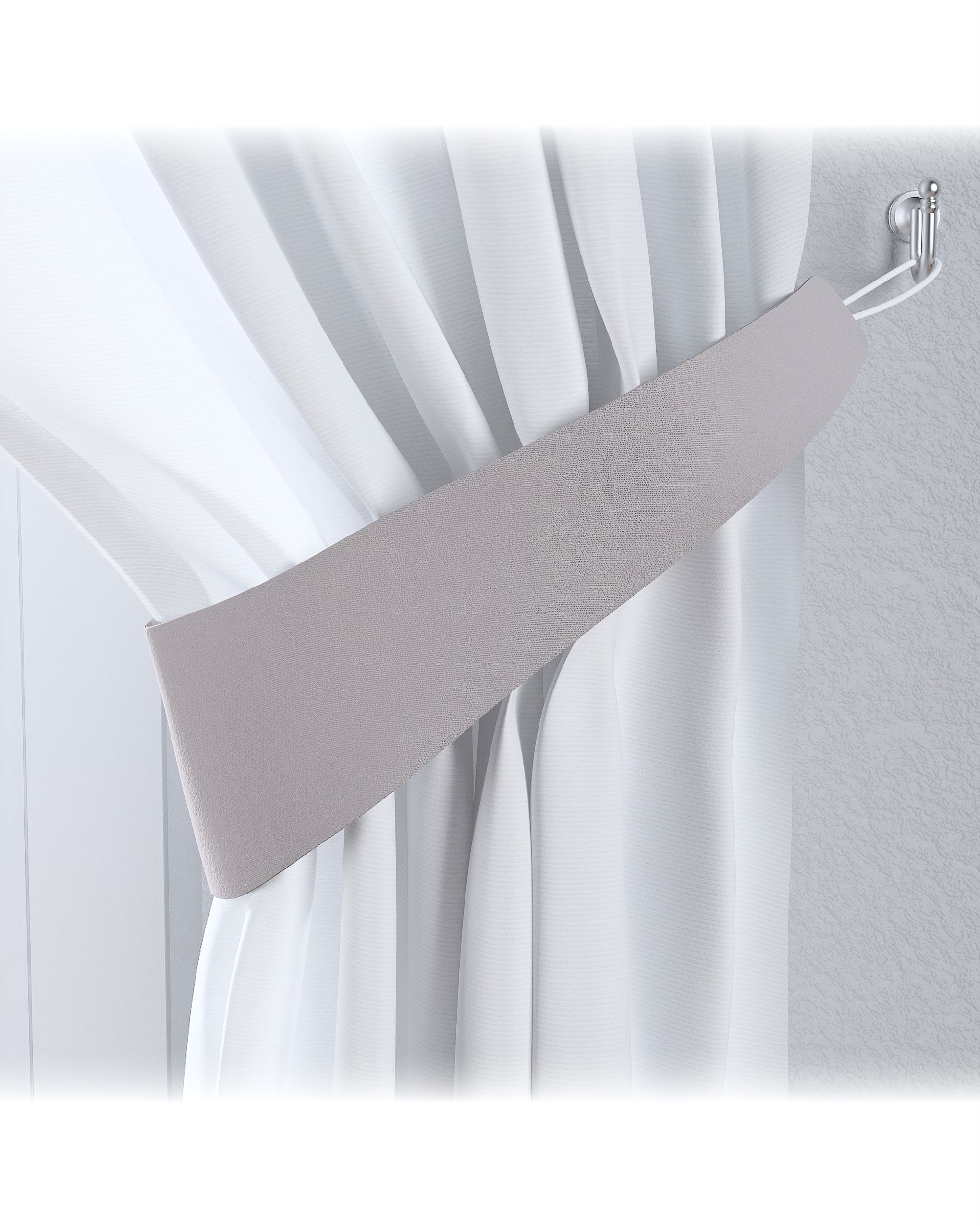 Raffhalter Victoria Farbe grau Stoff verdunkelnd