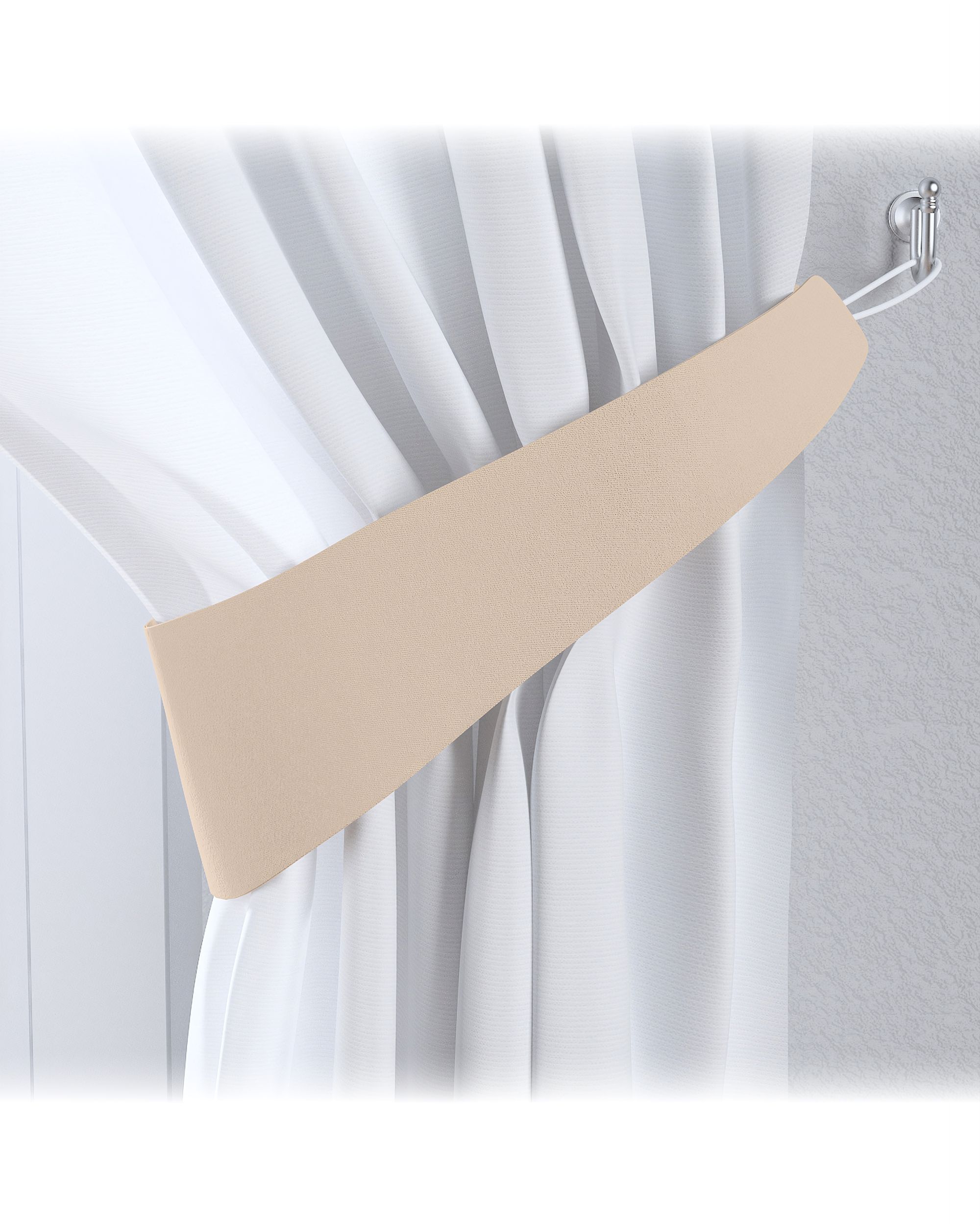 Raffhalter Victoria Farbe beige Stoff verdunkelnd