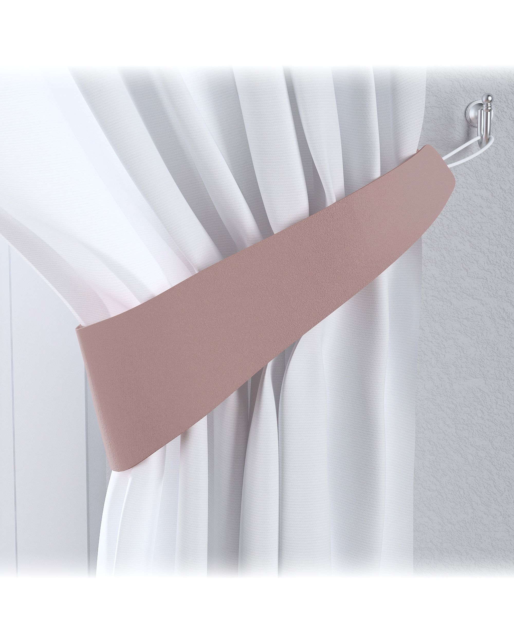 Raffhalter Victoria Farbe rosa Stoff verdunkelnd