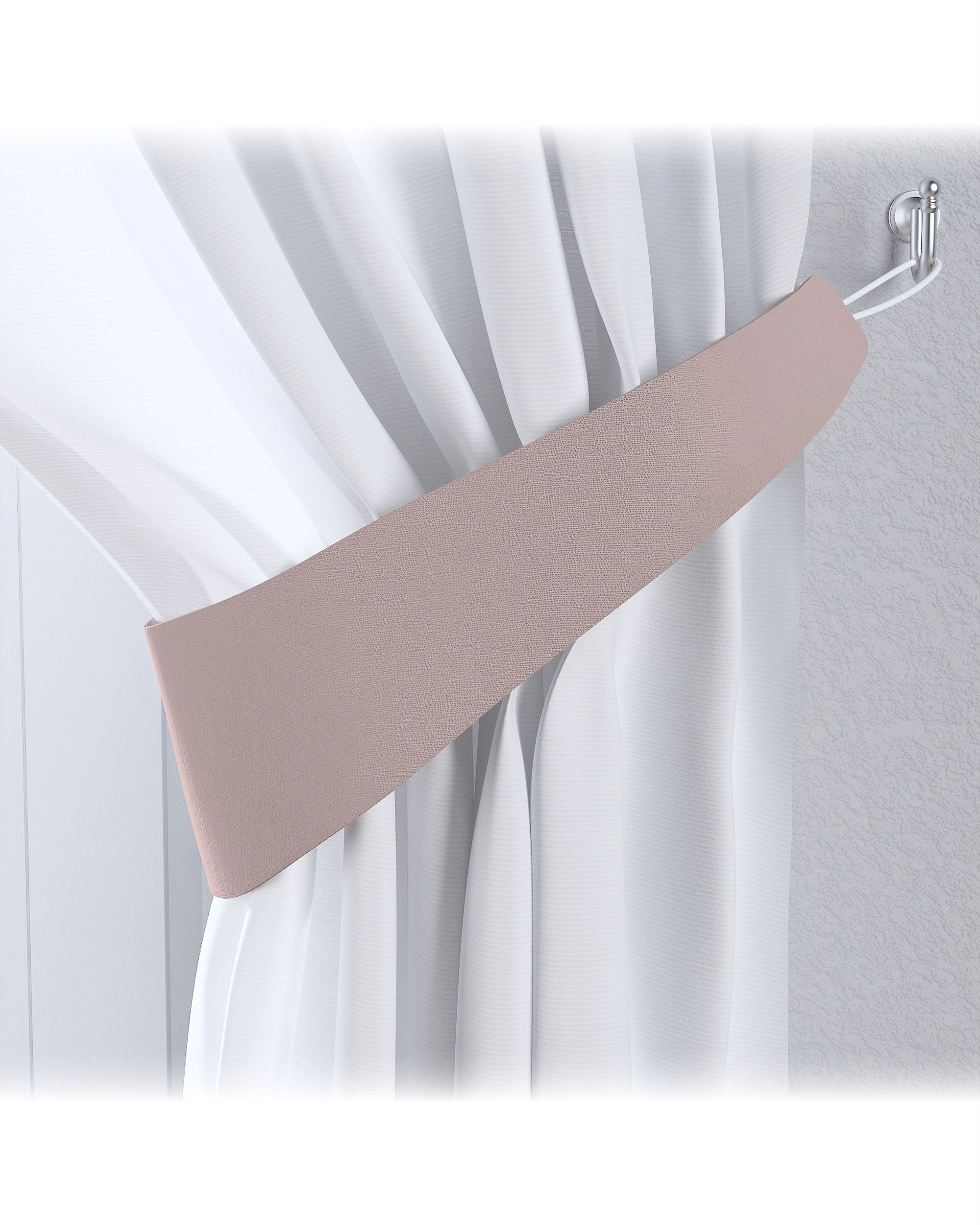Raffhalter Victoria Farbe beige Stoff verdunkelnd