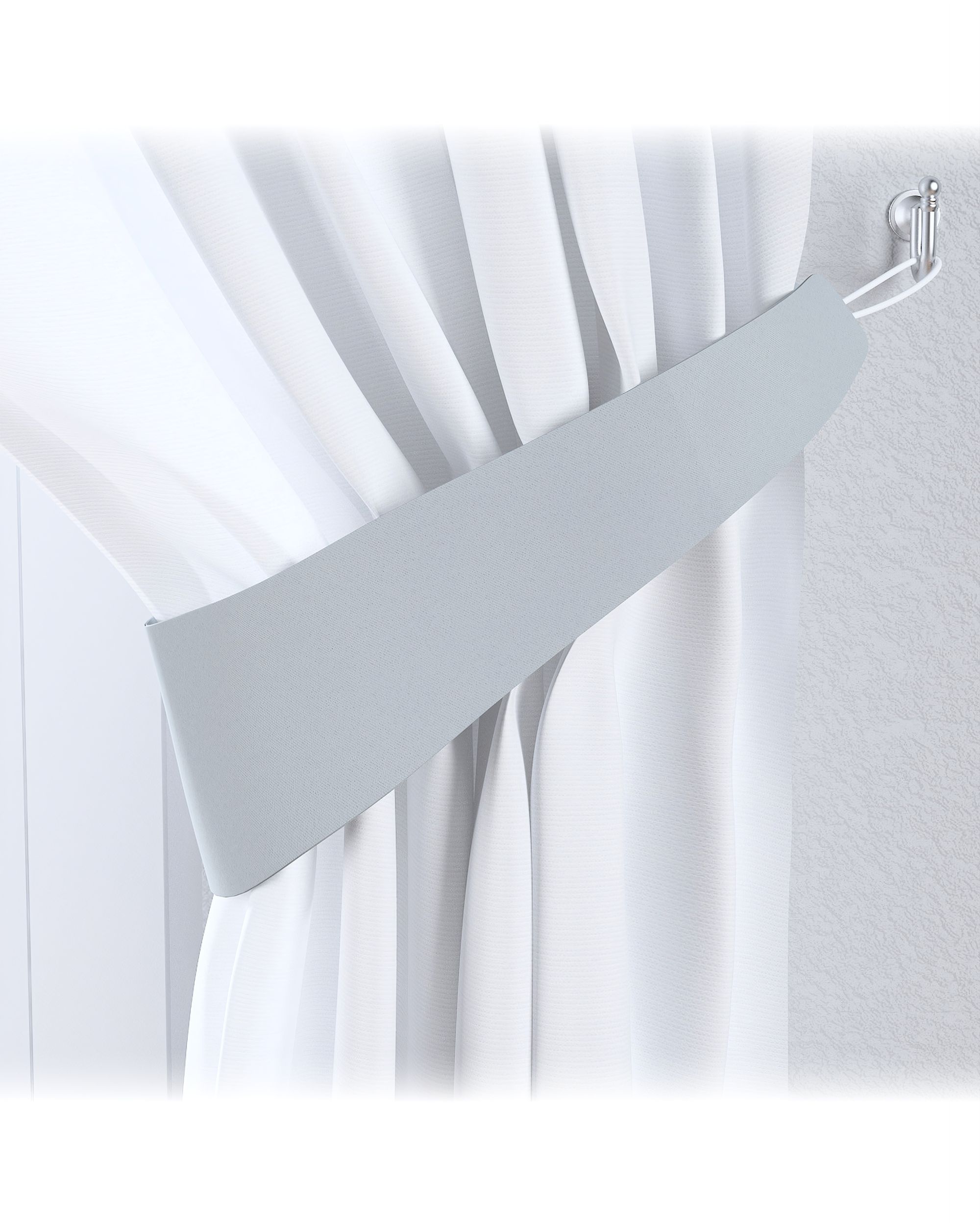 Raffhalter Victoria Farbe grau Stoff verdunkelnd