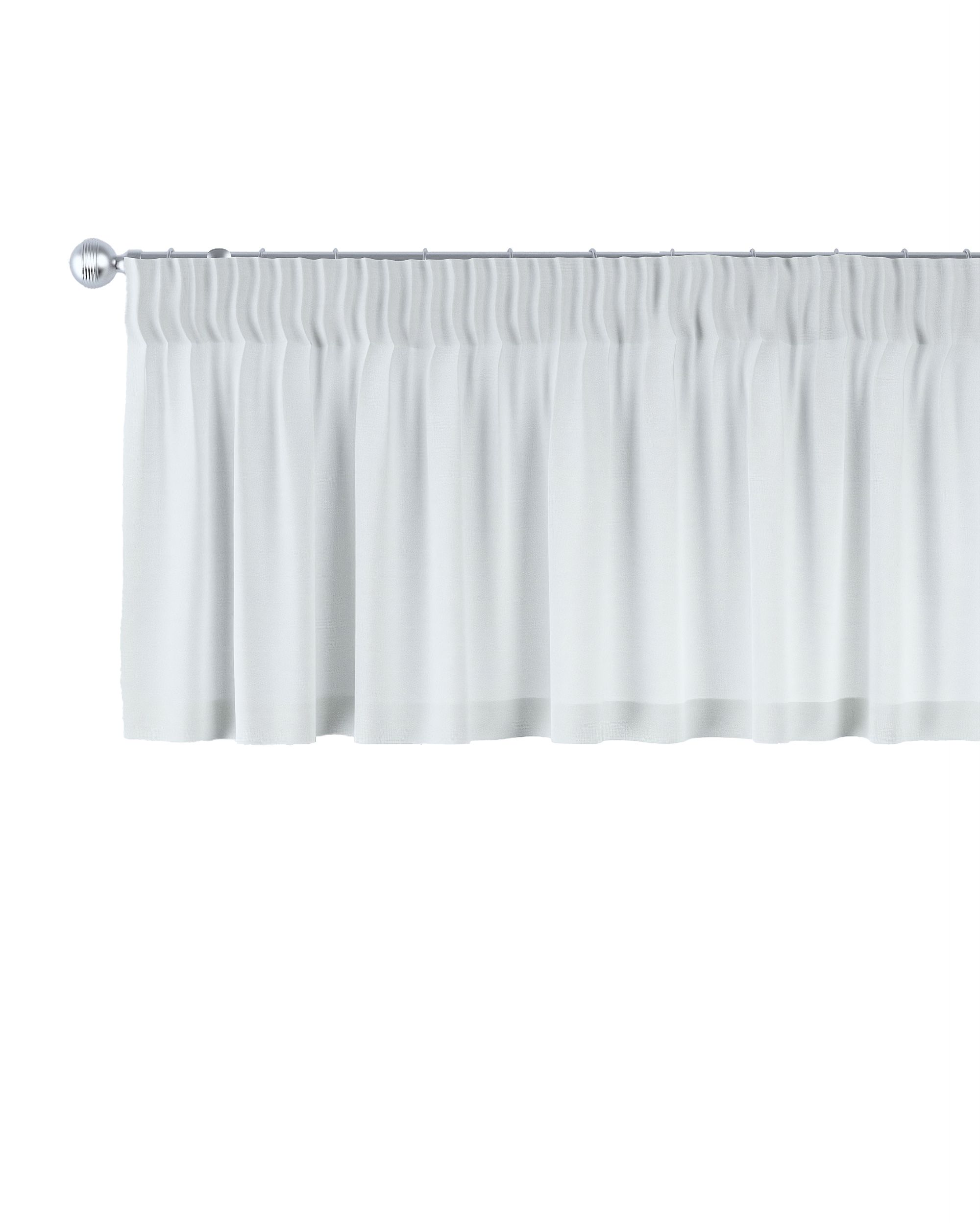 Kurzgardine mit Kräuselband Farbe creme Stoff halbtransparent, strukturiert
