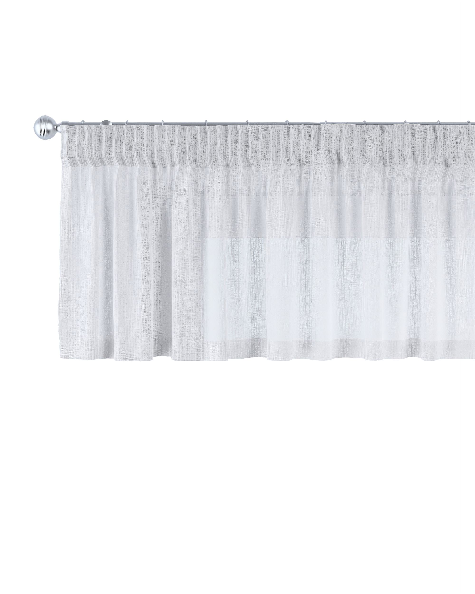 Kurzgardine mit Kräuselband Farbe creme Stoff halbtransparent, strukturiert, gemustert