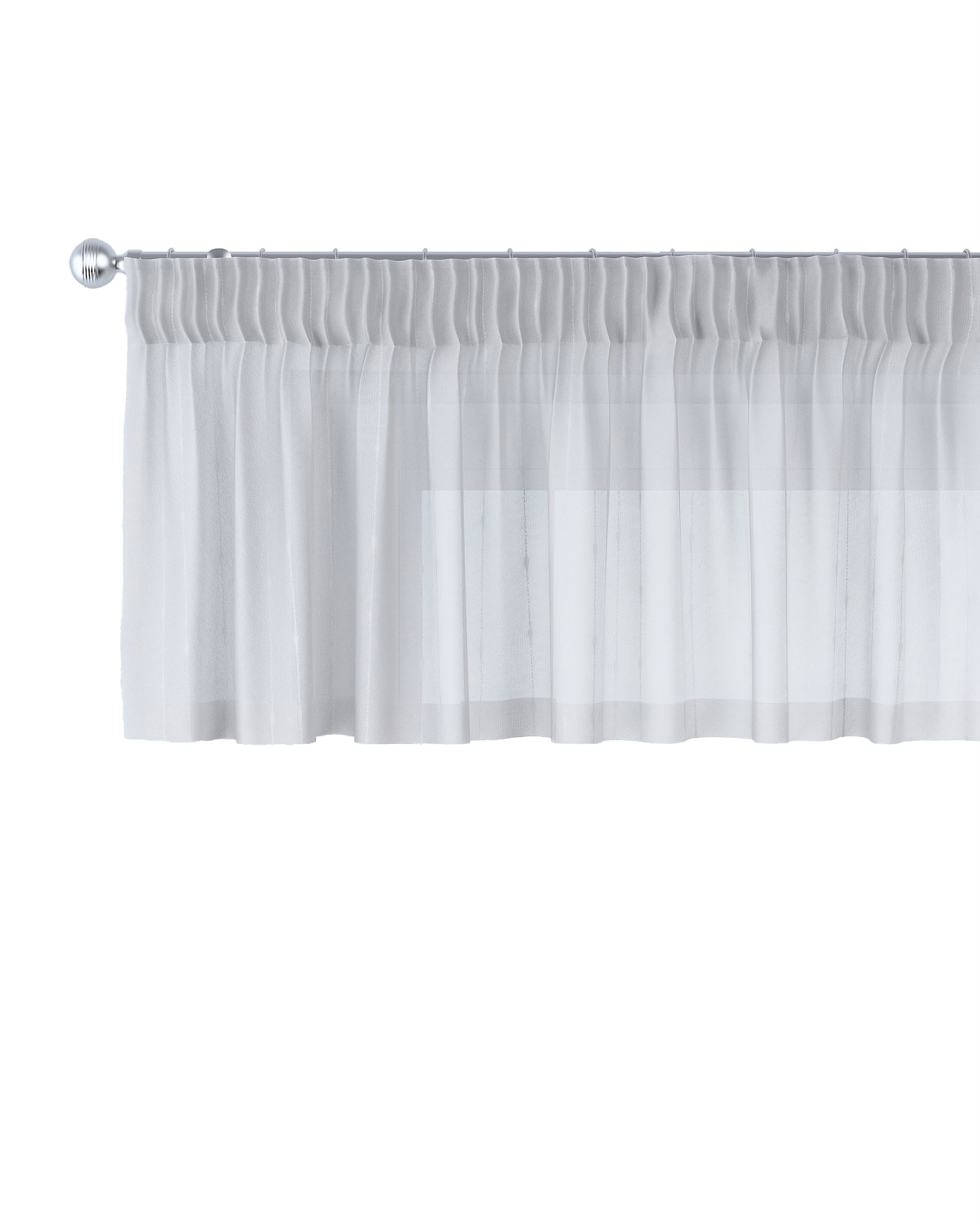 Kurzgardine mit Kräuselband Farbe creme Stoff halbtransparent, strukturiert, gemustert
