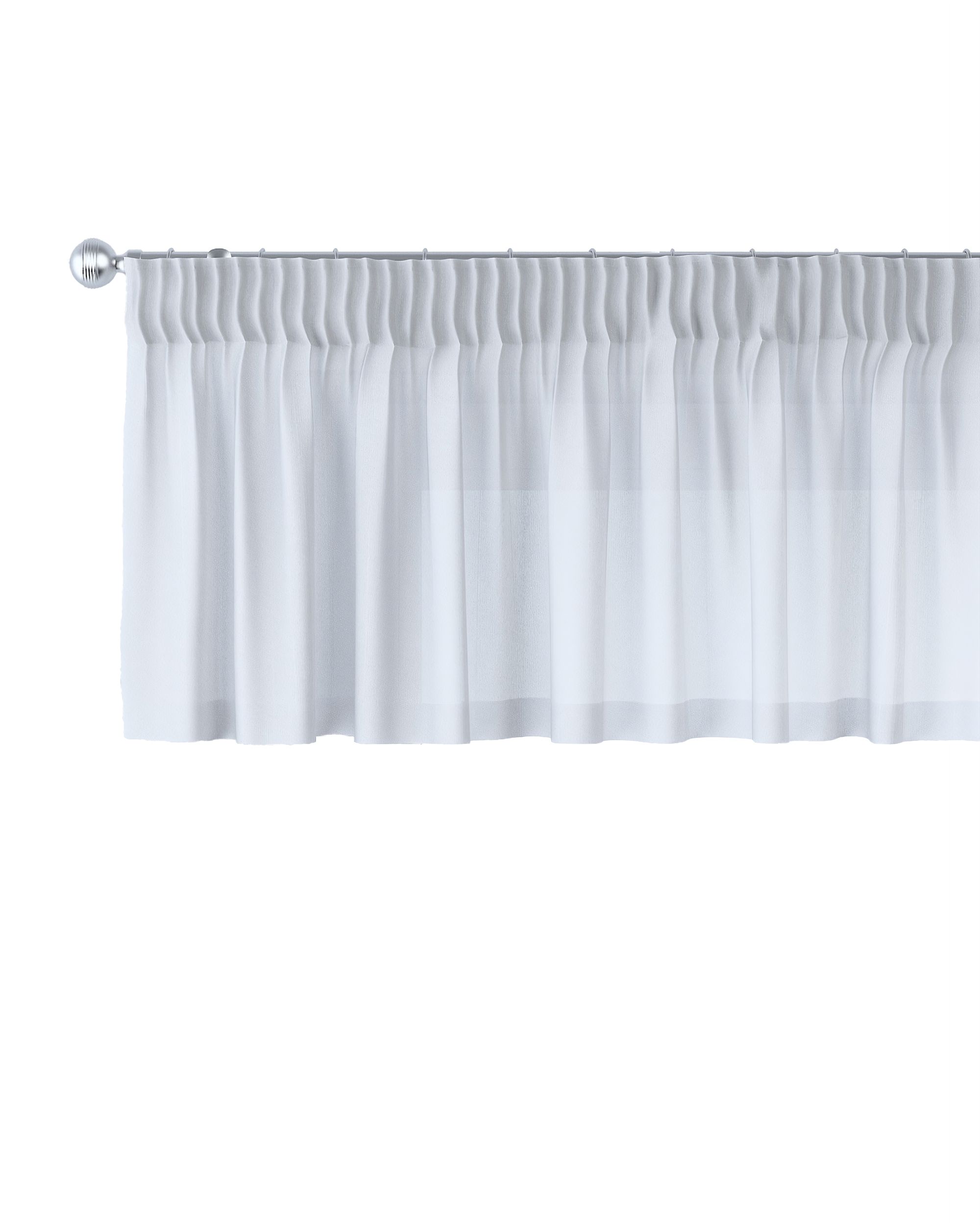 Kurzgardine mit Kräuselband Farbe creme Stoff halbtransparent, strukturiert, gemustert