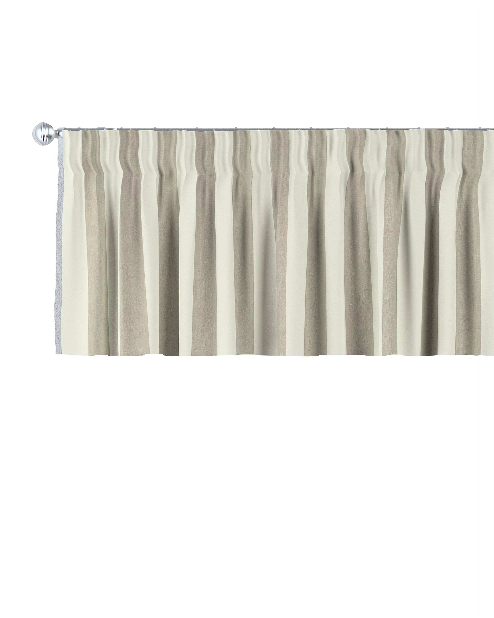Kurzgardine mit Kräuselband Farbe beige Stoff gemustert