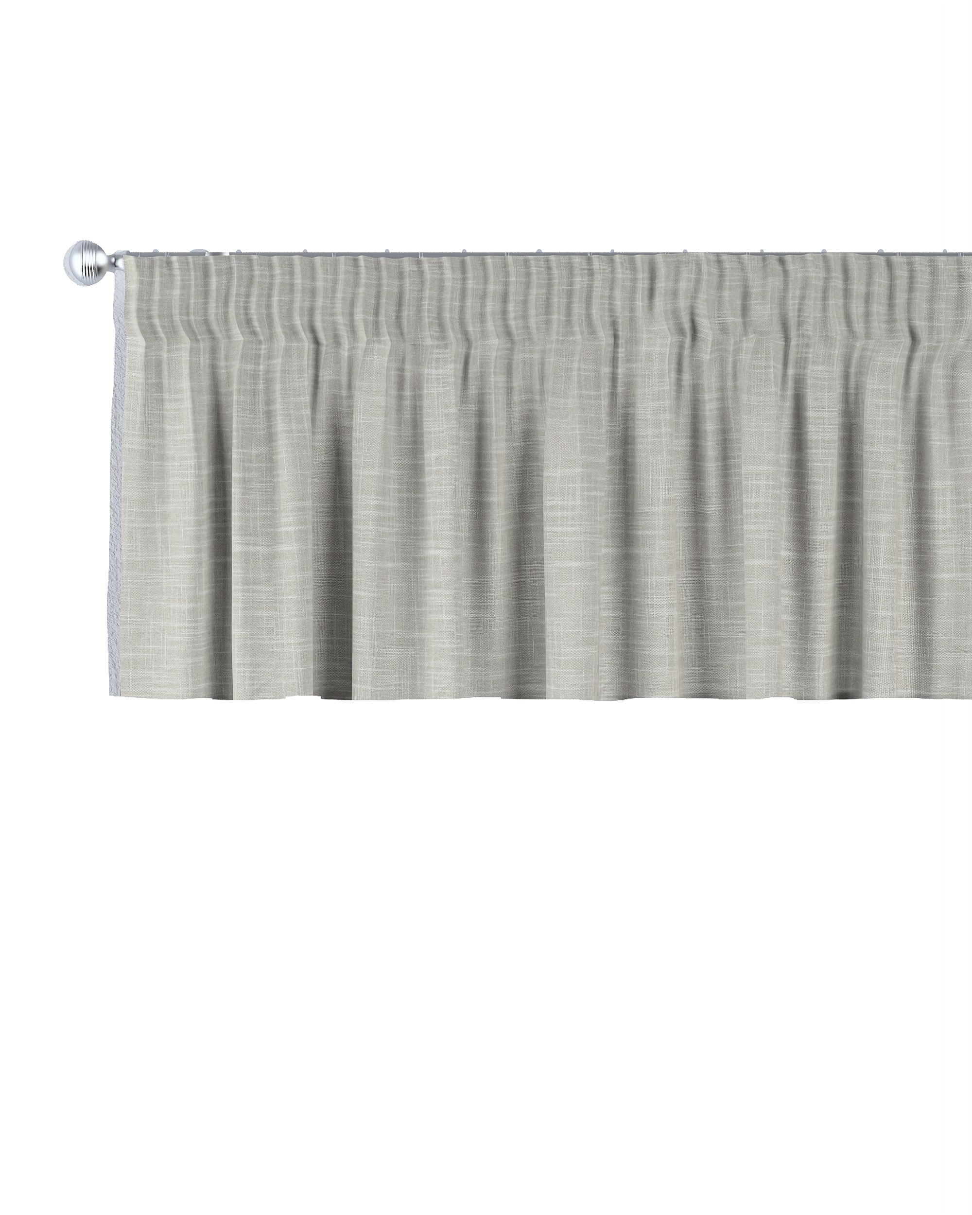 Kurzgardine mit Kräuselband Farbe beige Stoff strukturiert