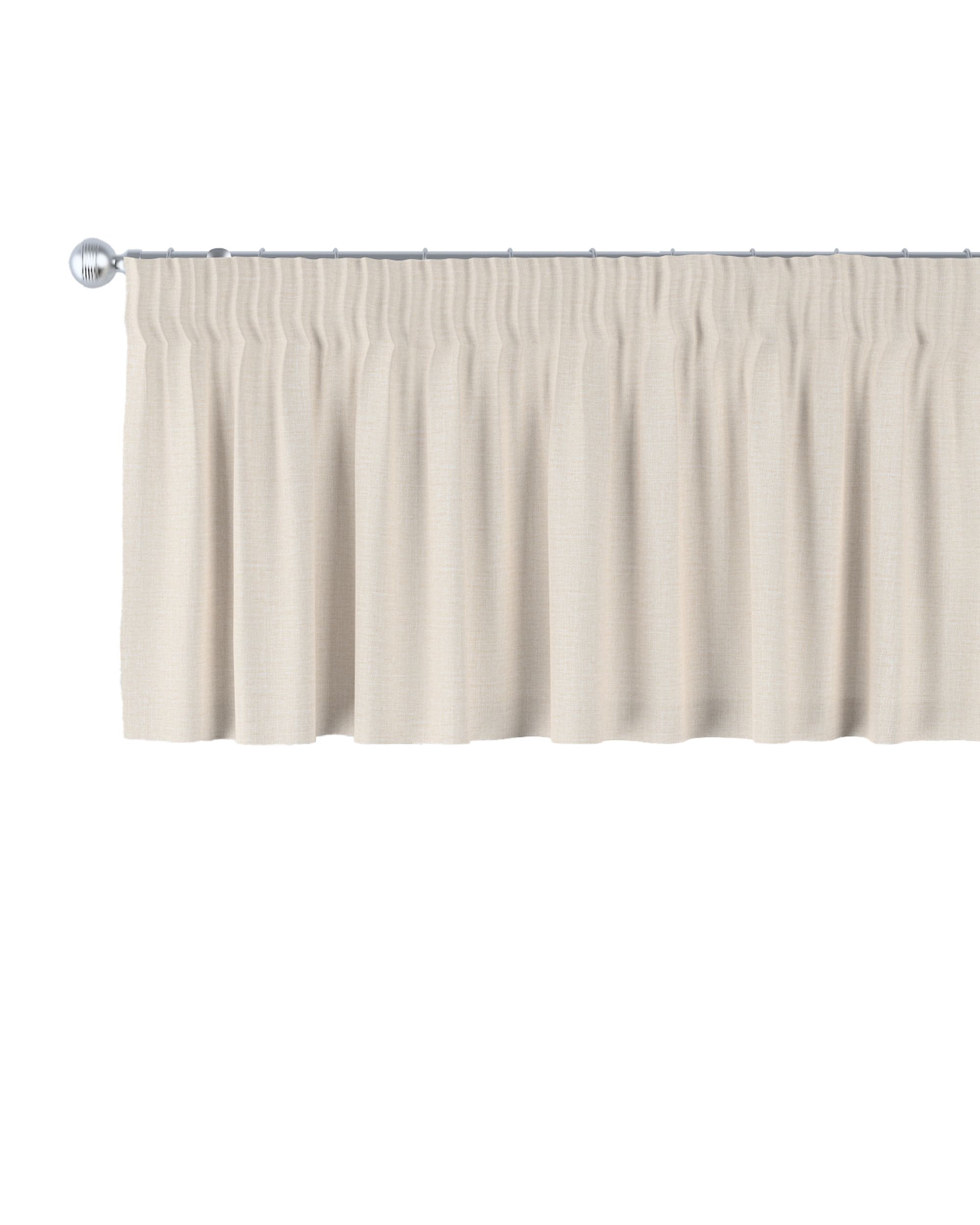 Kurzgardine mit Kräuselband Farbe beige Stoff strukturiert