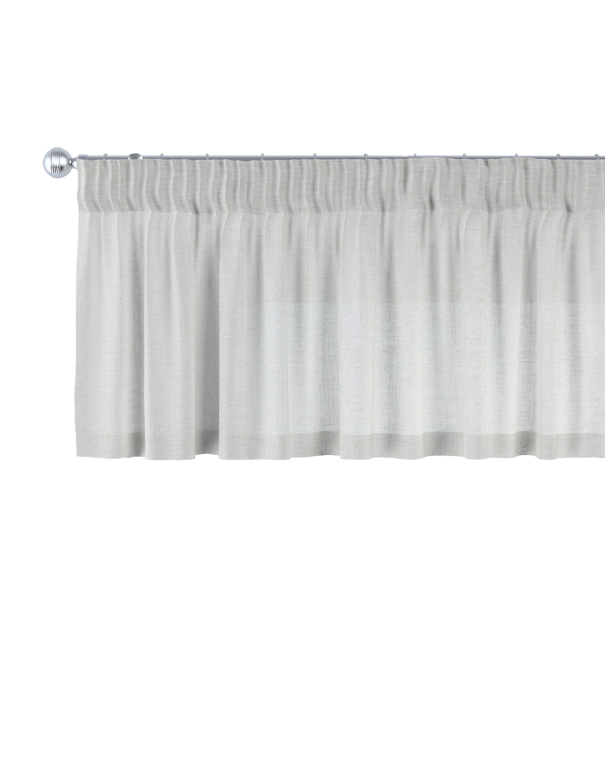 Kurzgardine mit Kräuselband Farbe beige Stoff halbtransparent, strukturiert