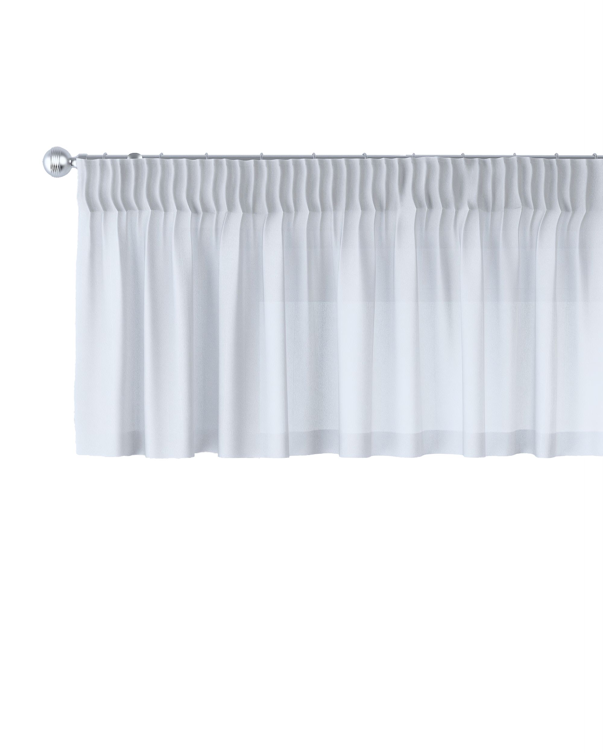 Kurzgardine mit Kräuselband Farbe creme Stoff halbtransparent, strukturiert, gemustert
