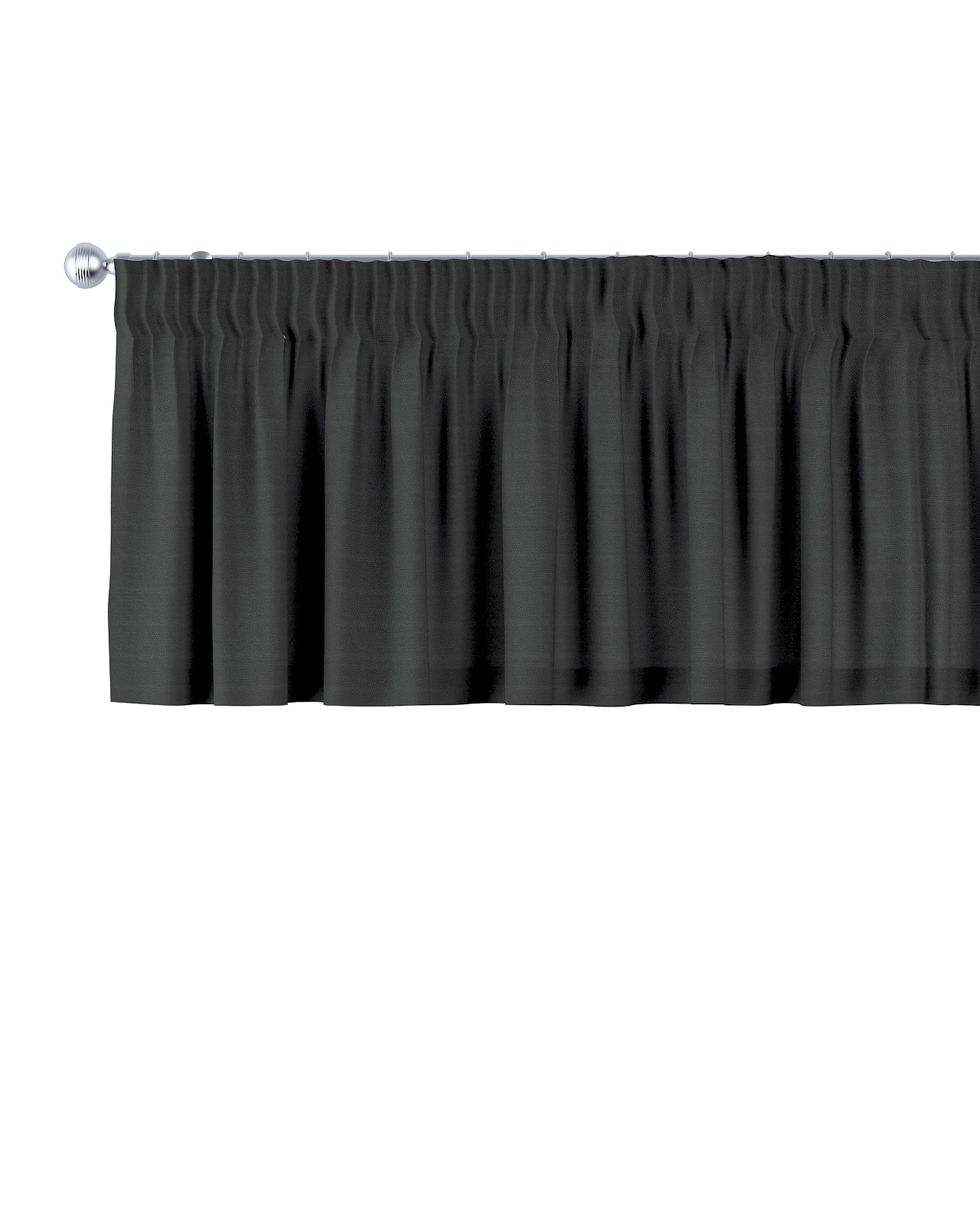 Kurzgardine mit Kräuselband Farbe schwarz
