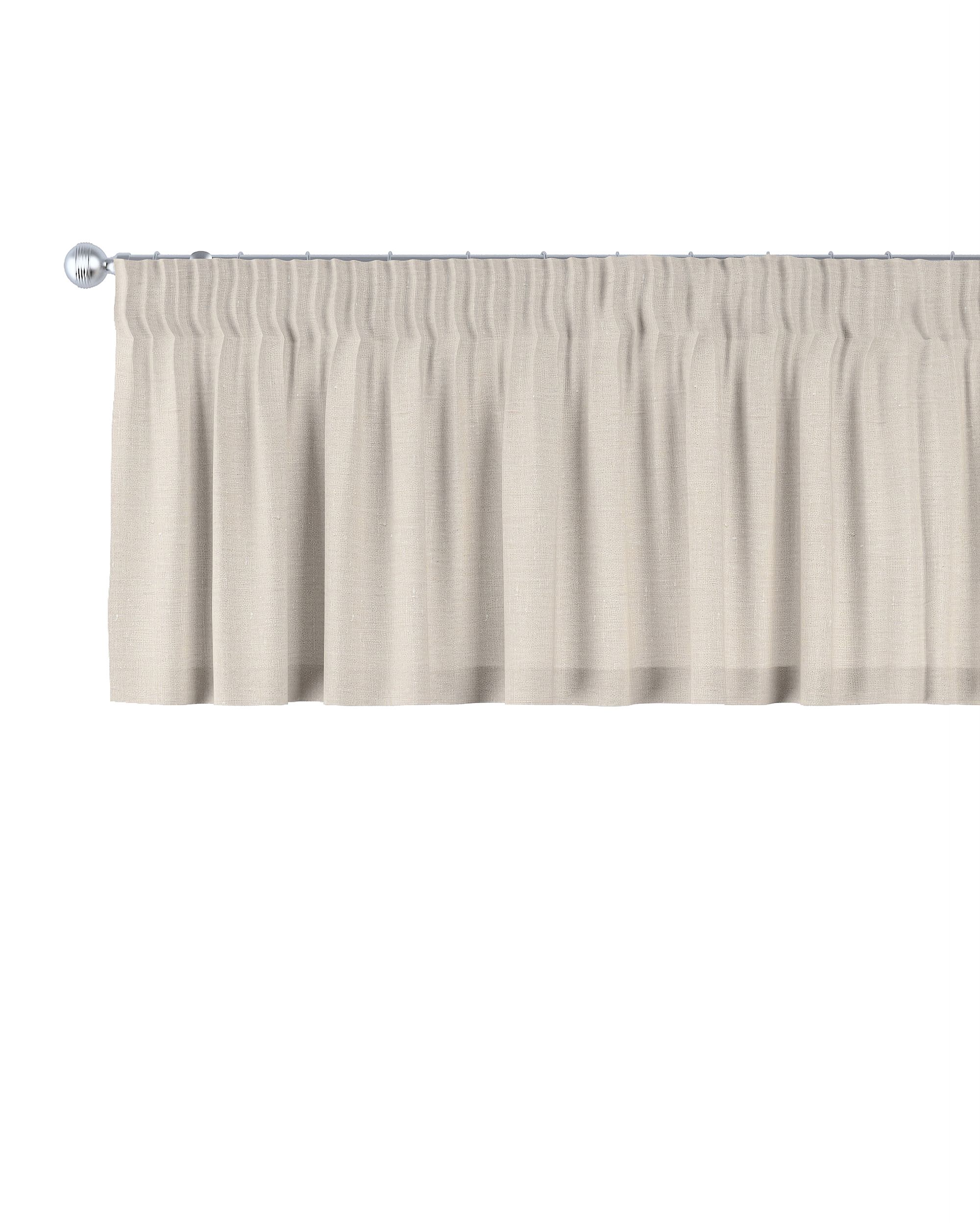 Kurzgardine mit Kräuselband Farbe beige Stoff halbtransparent, strukturiert