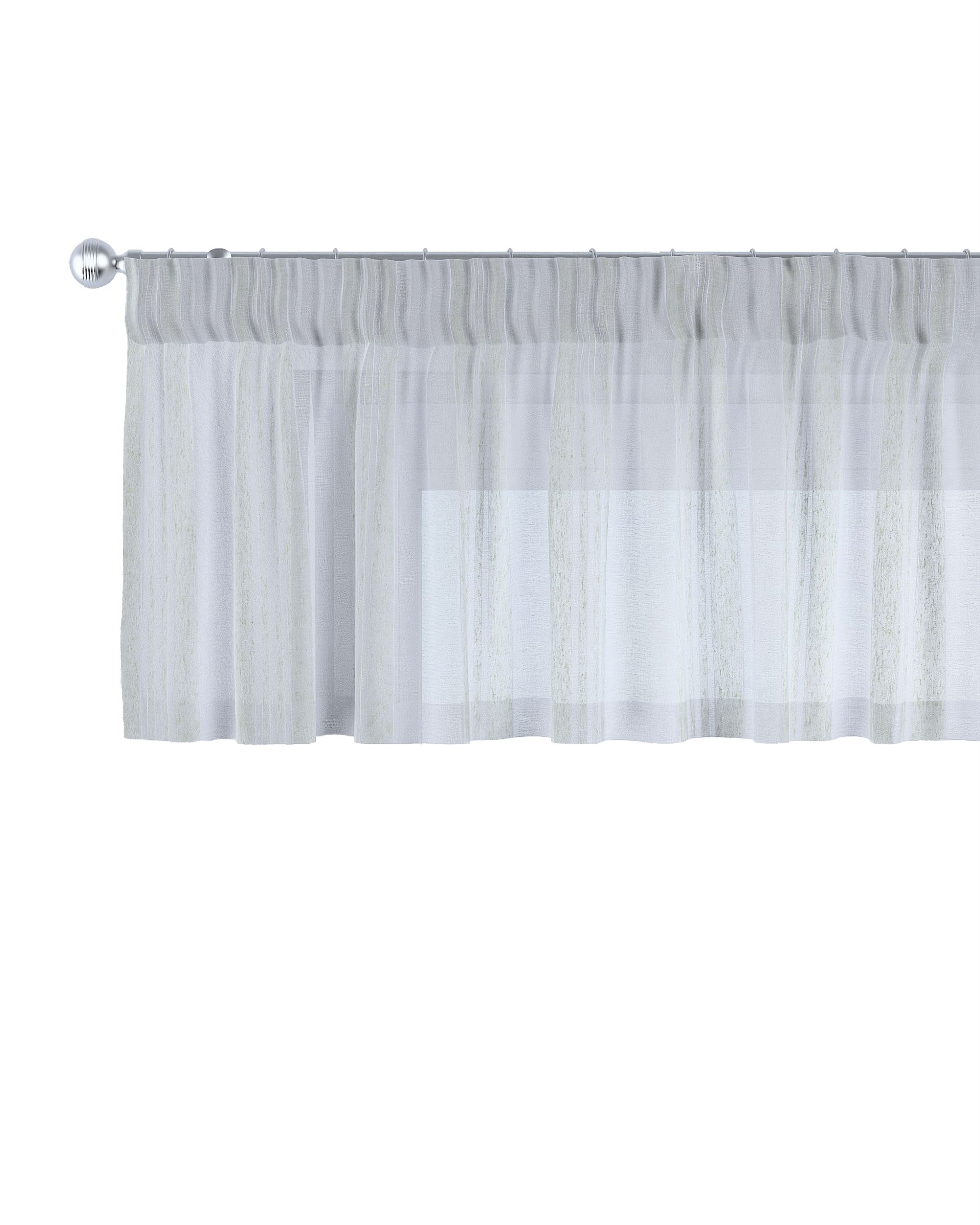 Kurzgardine mit Kräuselband Farbe creme Stoff halbtransparent, strukturiert, gemustert