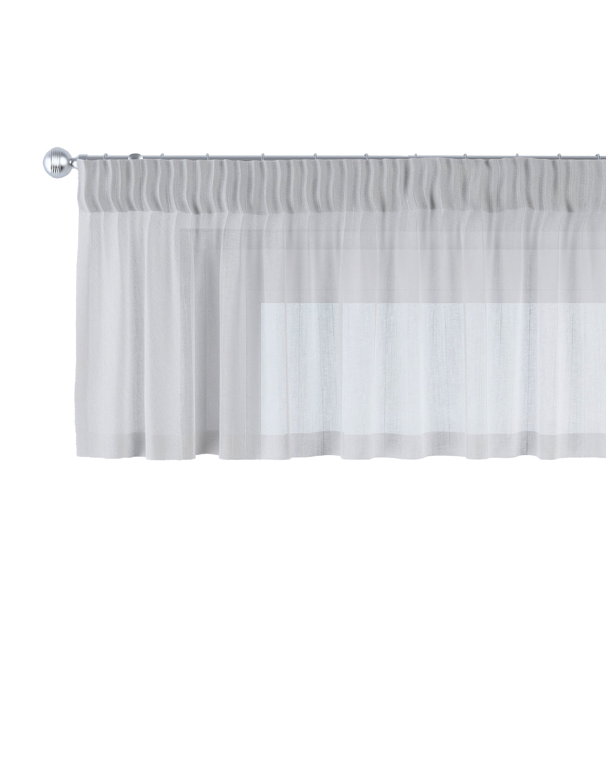 Kurzgardine mit Kräuselband Farbe creme Stoff halbtransparent, strukturiert, gemustert