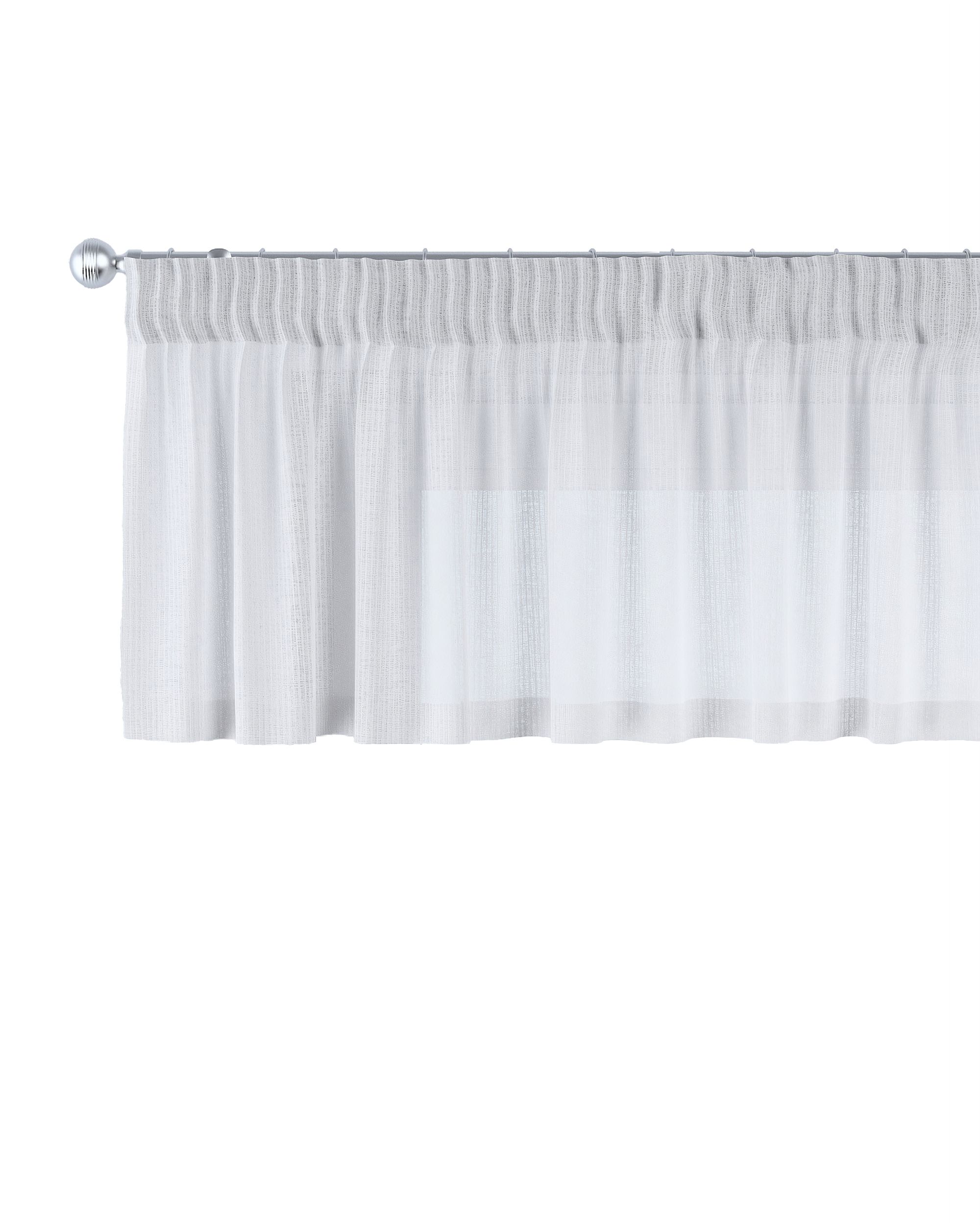 Kurzgardine mit Kräuselband Farbe creme Stoff halbtransparent, strukturiert, gemustert