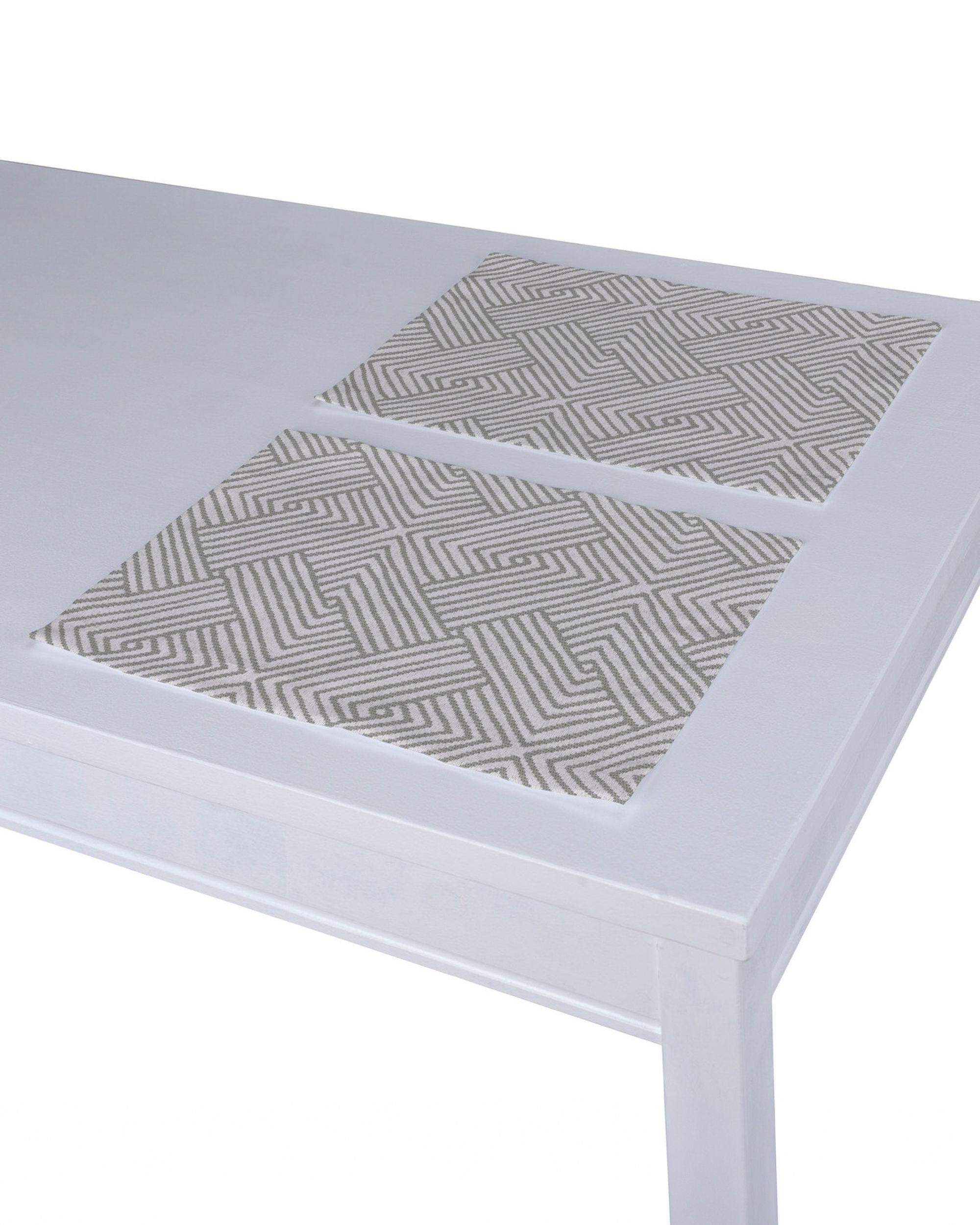 Tischset 2 Stck. Farbe silbern Stoff strukturiert, gemustert