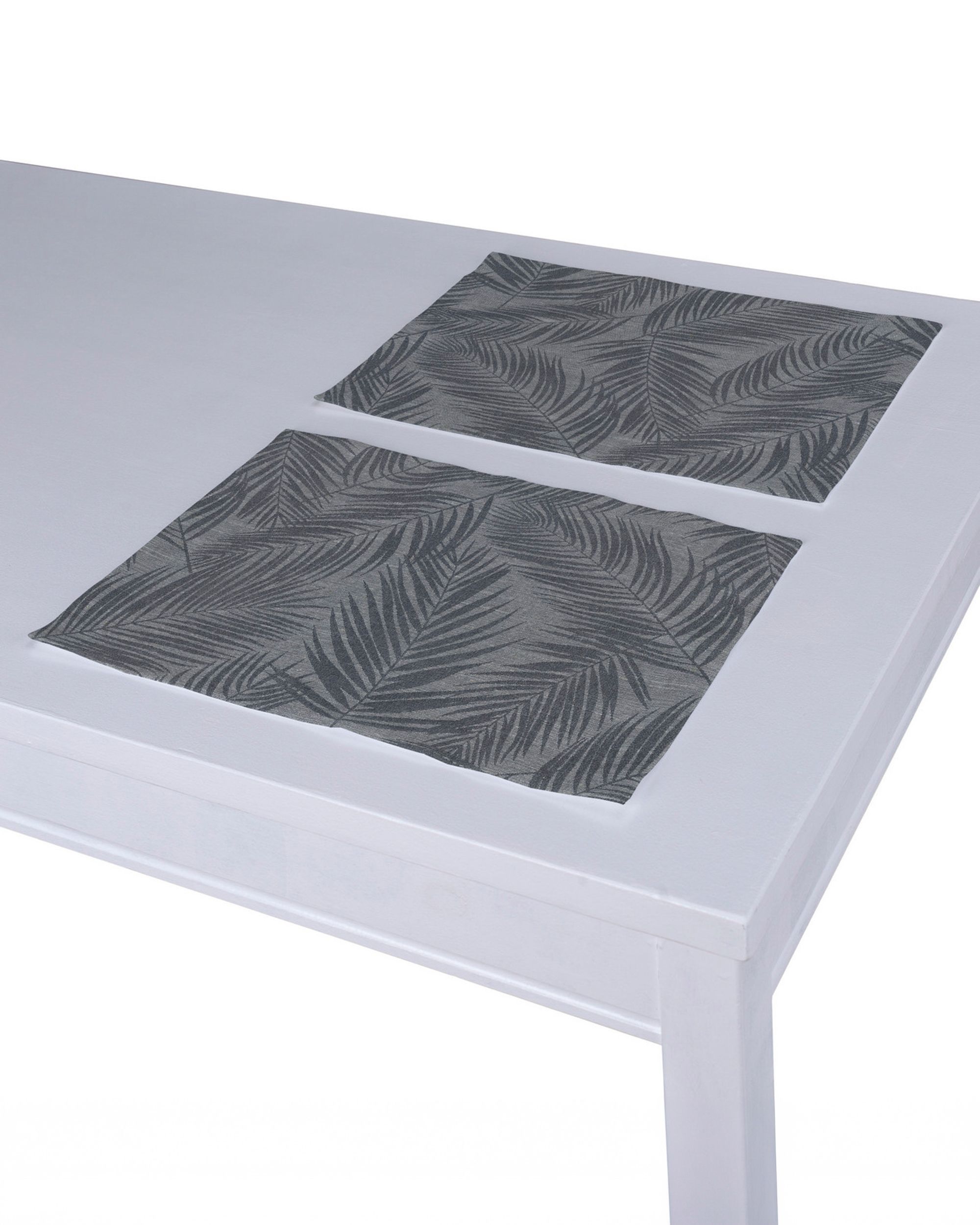 Tischset 2 Stck. Farbe grau Stoff glänzend, gemustert