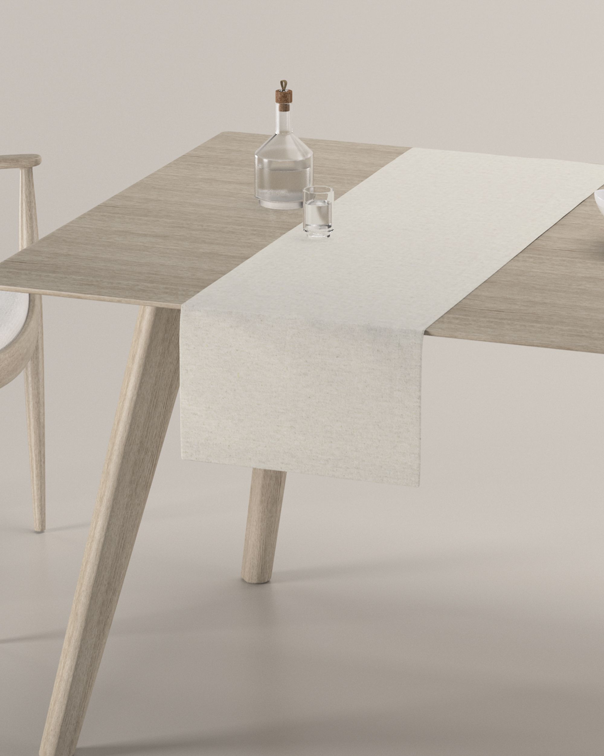 Tischläufer Farbe beige