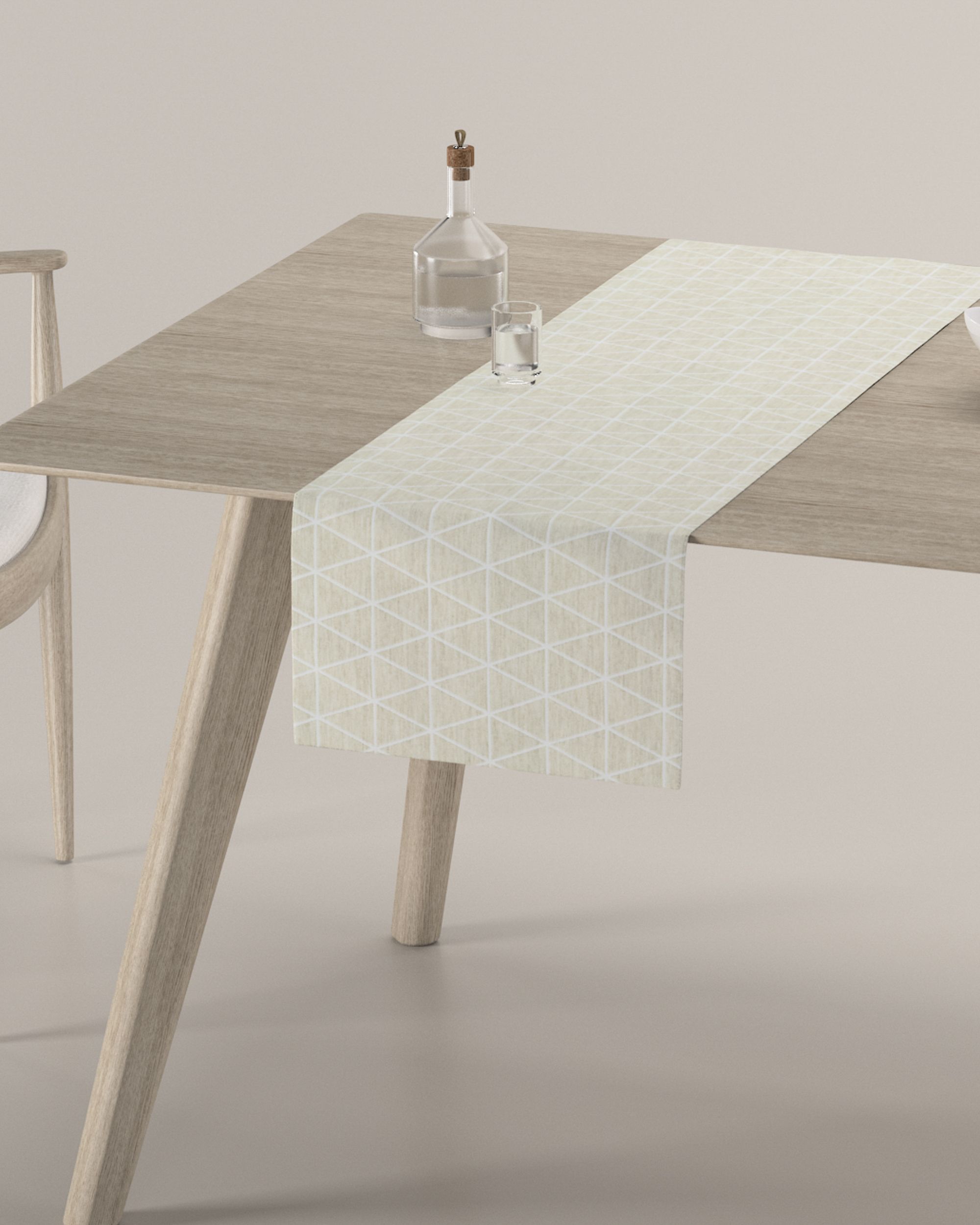 Tischläufer Farbe beige Stoff strukturiert, gemustert (hover)