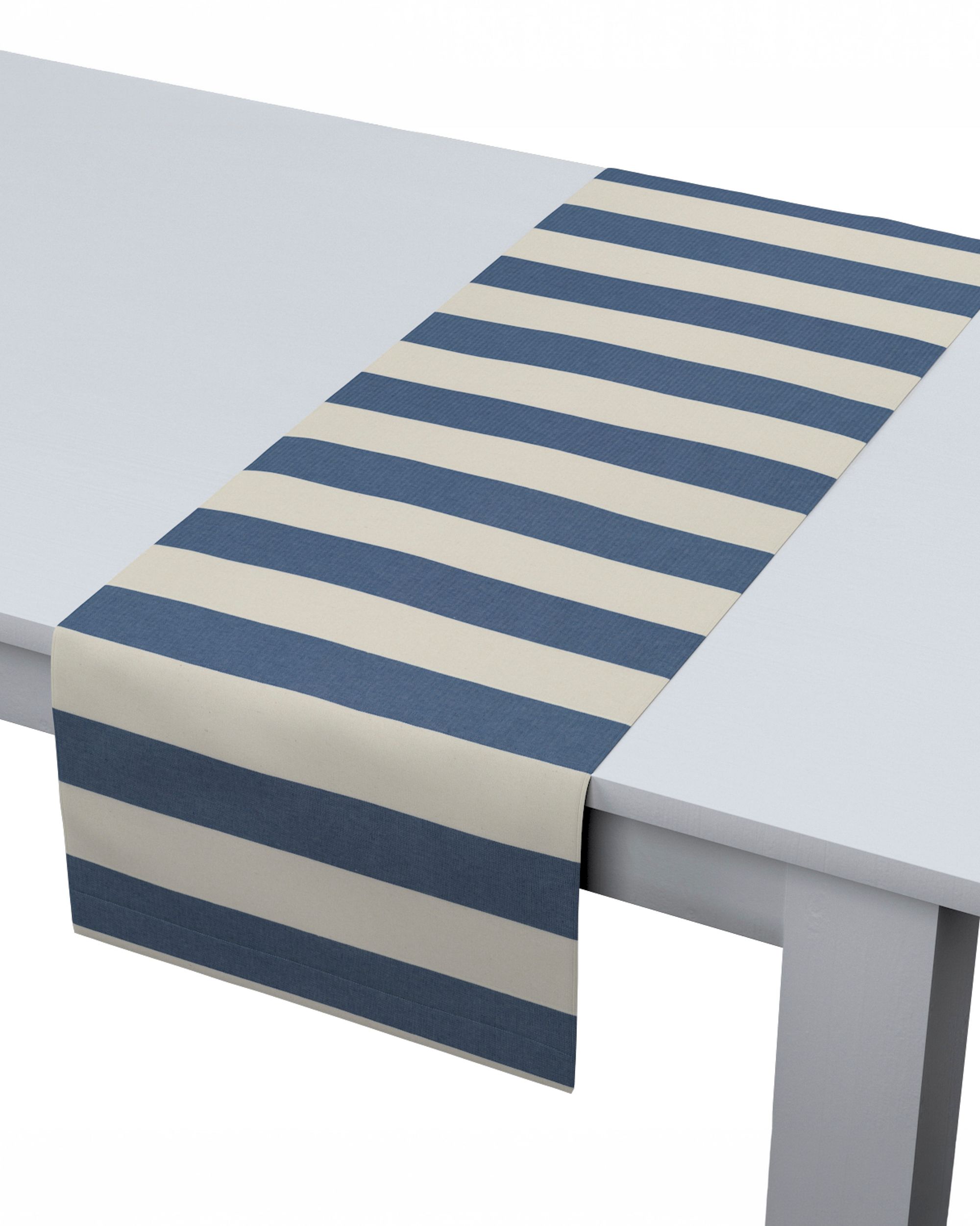Tischläufer Farbe blau Stoff gemustert