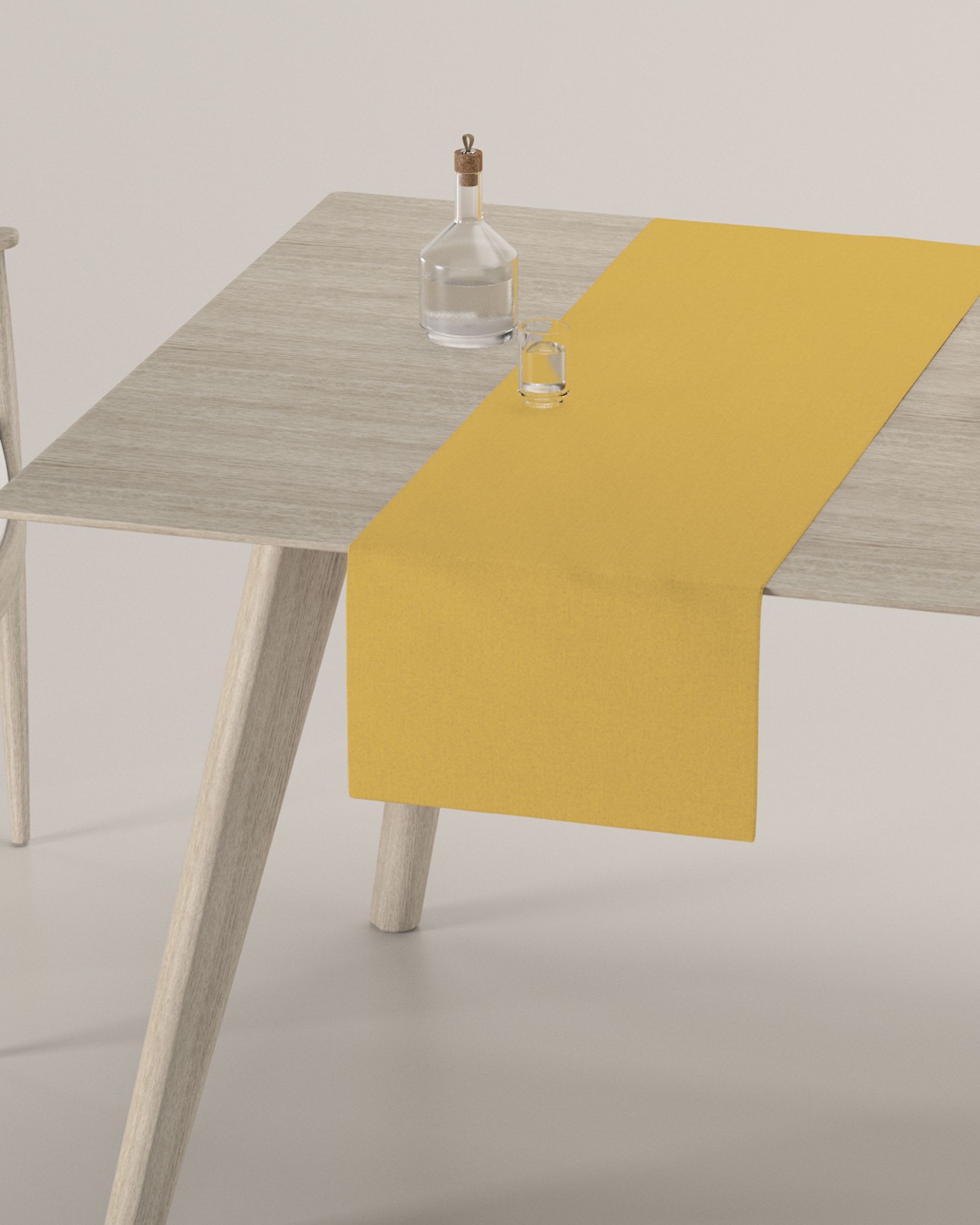 Tischläufer Farbe gelb Stoff strukturiert, verdunkelnd (hover)