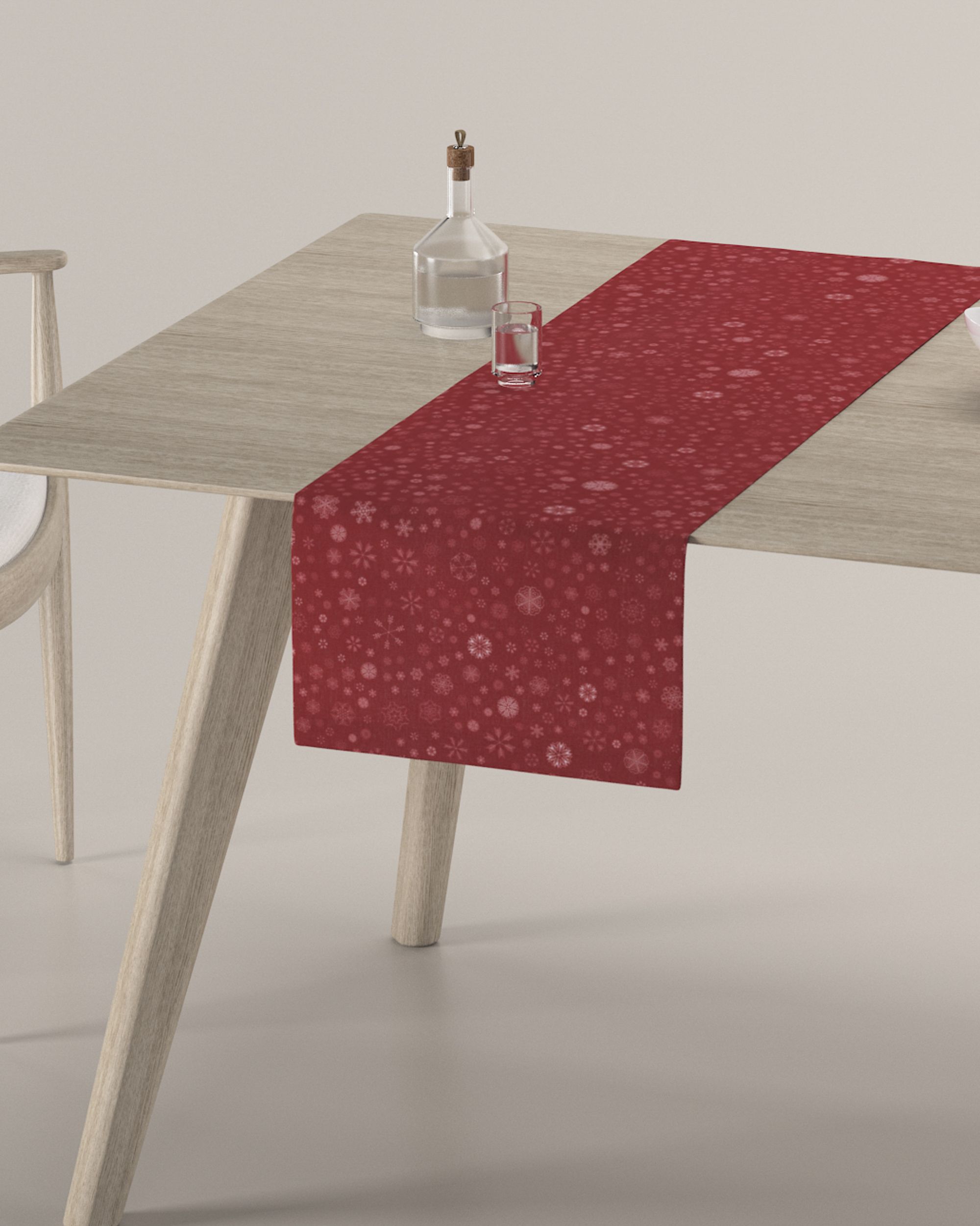Tischläufer Farbe rot Stoff gemustert (hover)