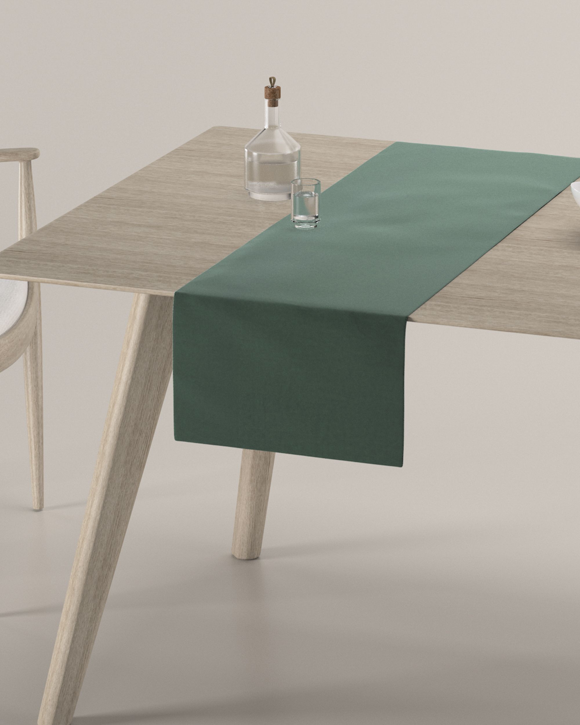 Tischläufer Farbe grün Stoff glänzend, samt (hover)
