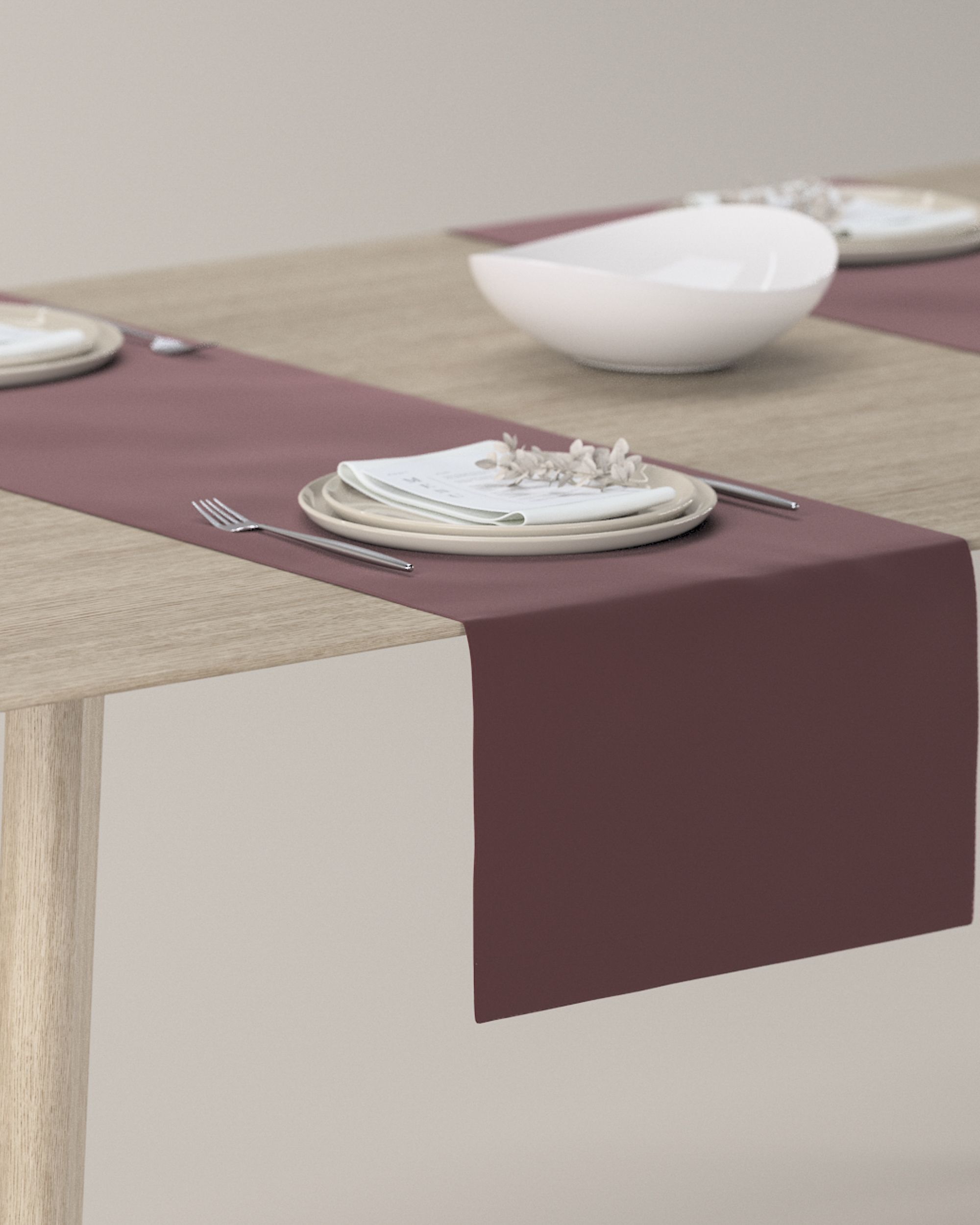Tischläufer Farbe rot Stoff glänzend, samt