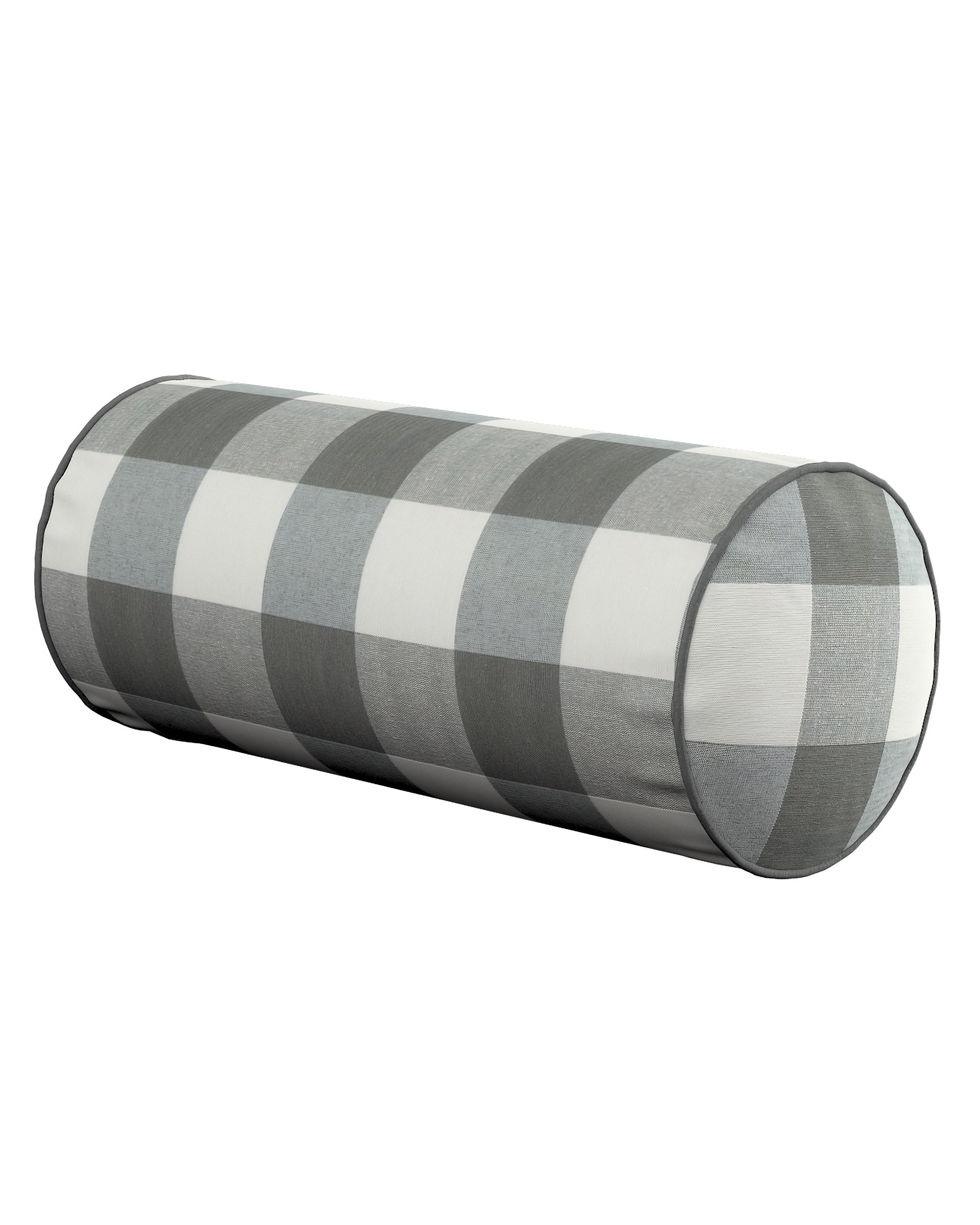 Einfache Nackenrolle Farbe grau Stoff gemustert