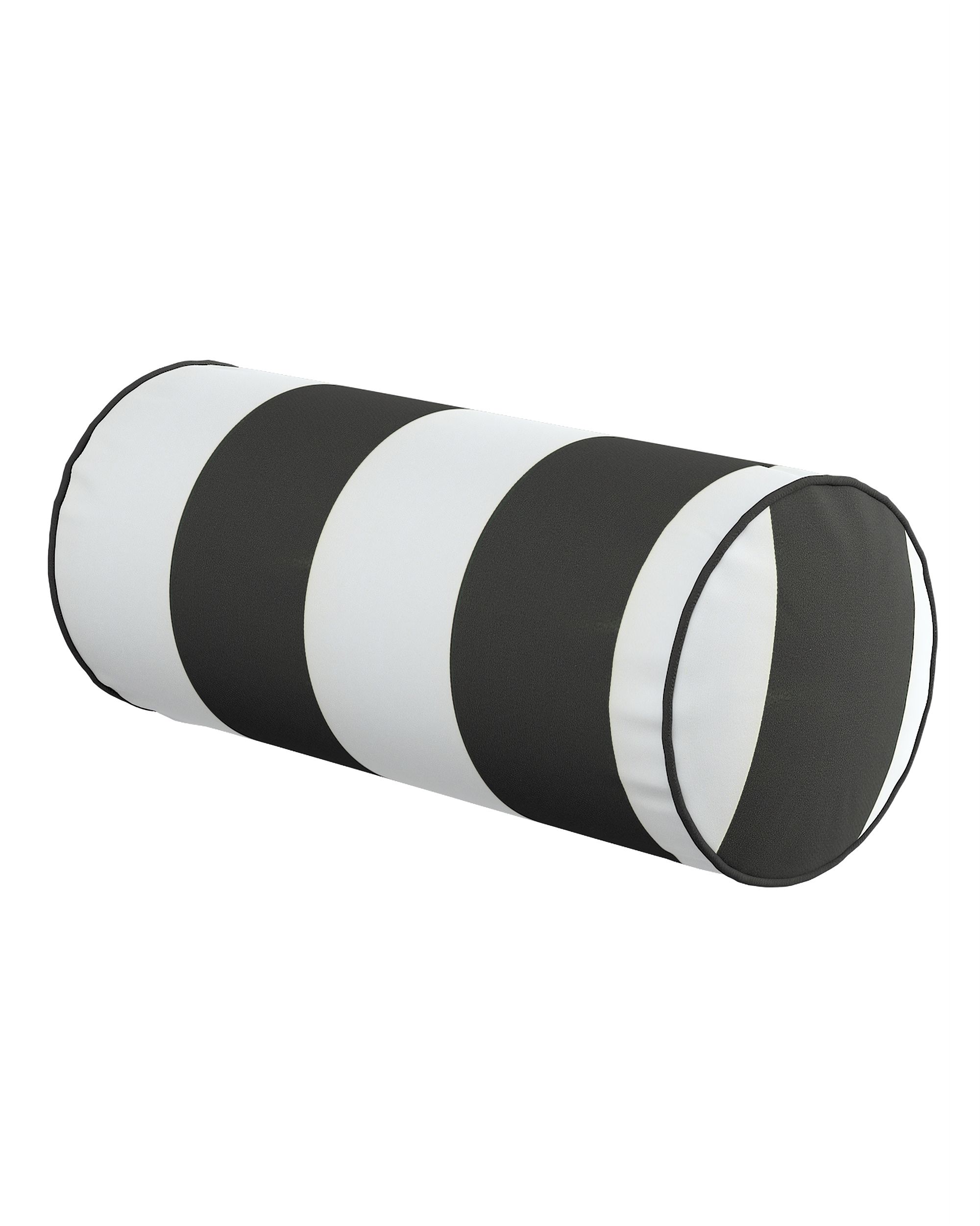 Einfache Nackenrolle Farbe schwarz Stoff gemustert