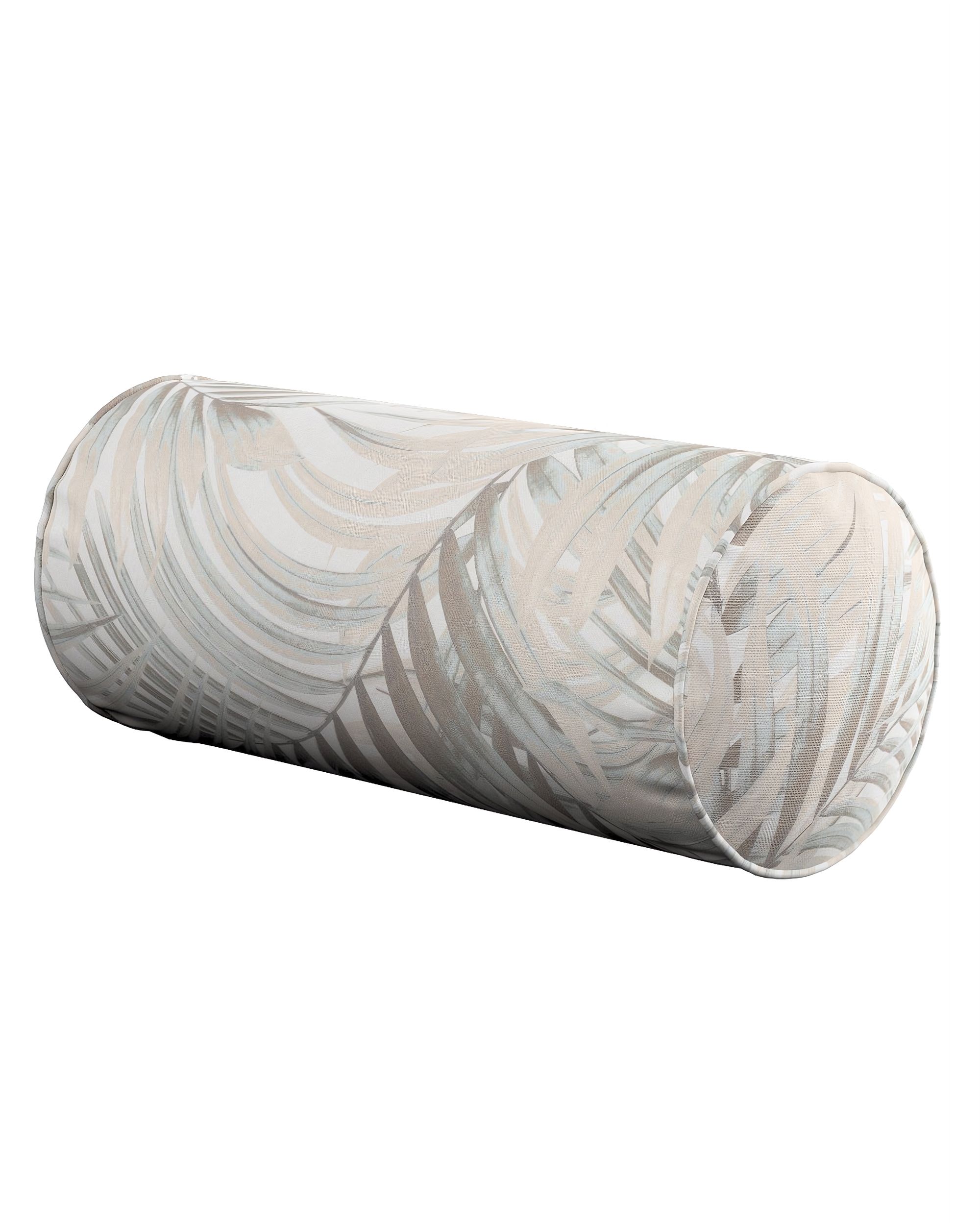 Einfache Nackenrolle Farbe beige Stoff gemustert