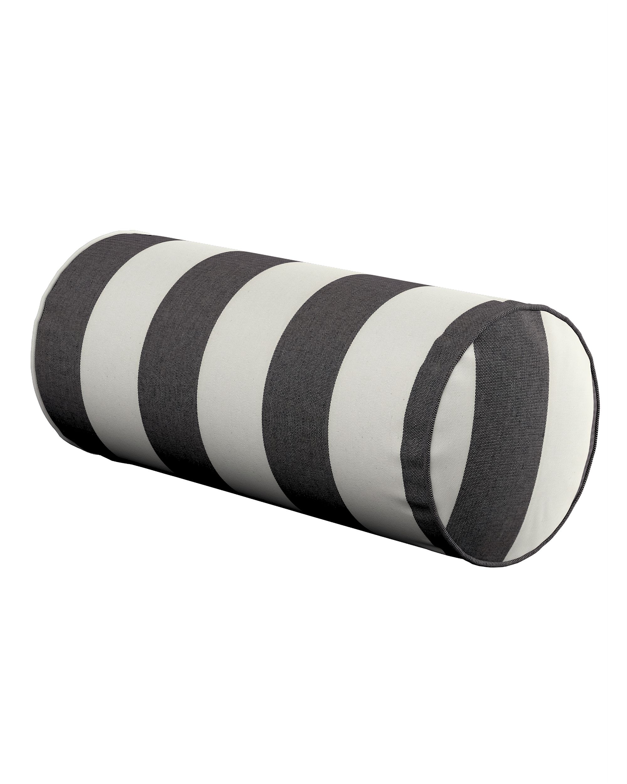 Einfache Nackenrolle Farbe schwarz Stoff gemustert