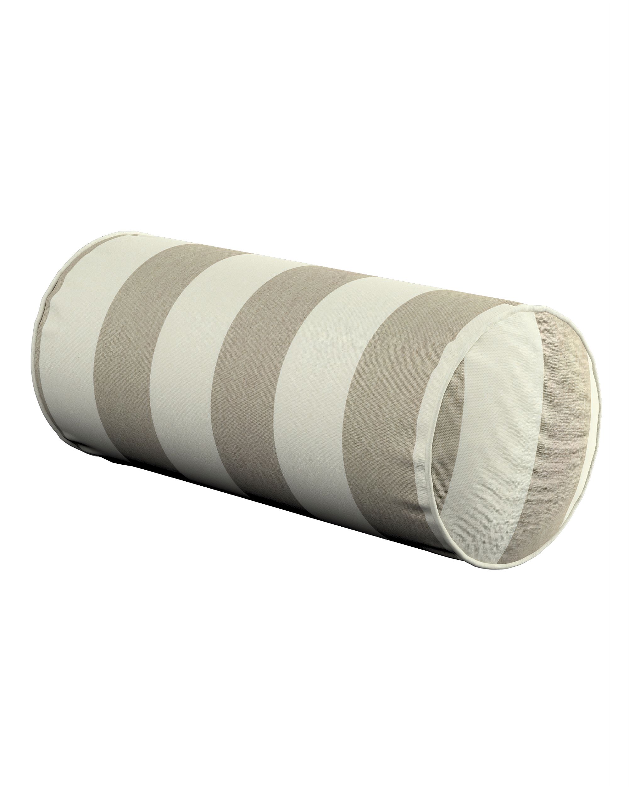 Einfache Nackenrolle Farbe beige Stoff gemustert