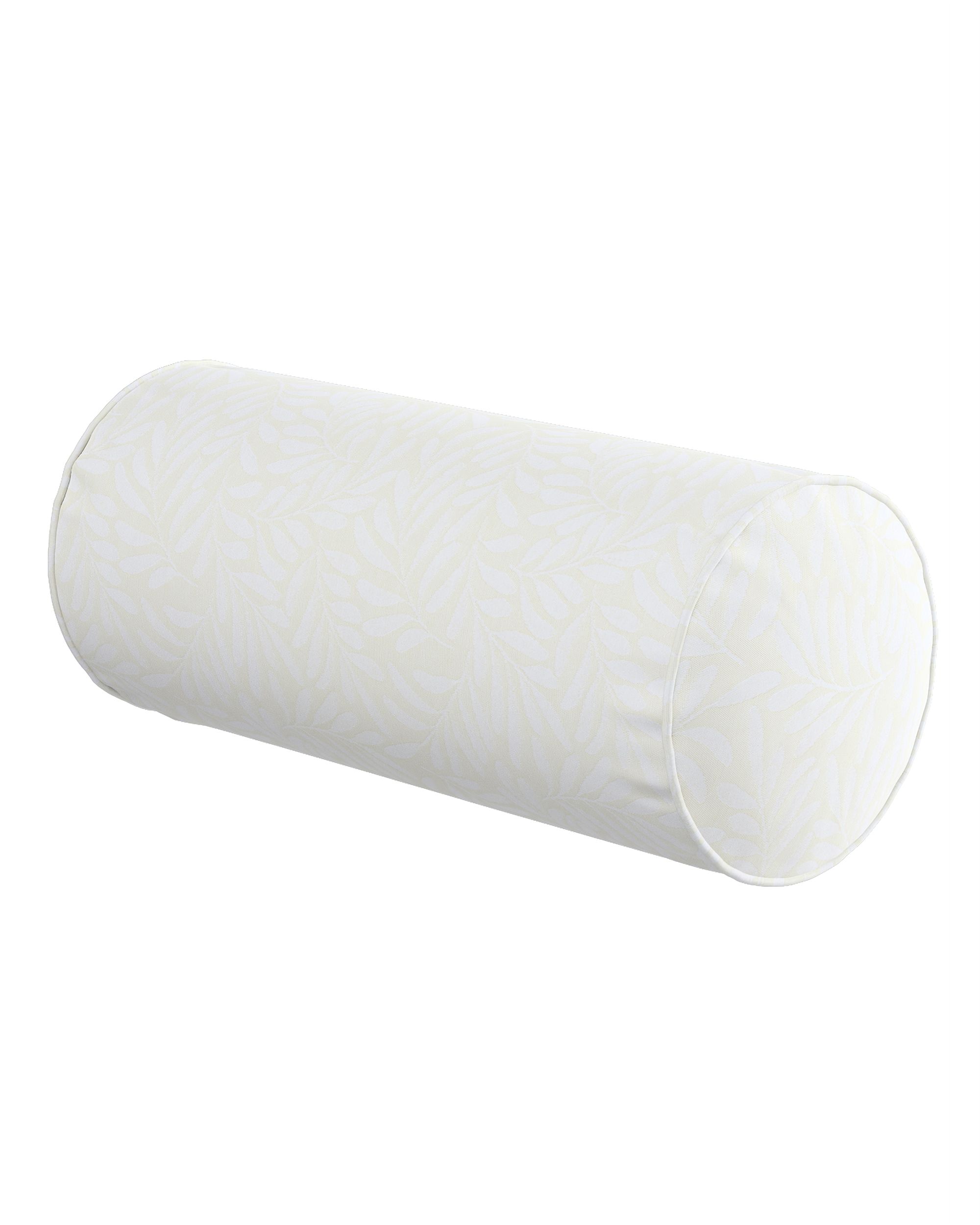 Einfache Nackenrolle Farbe creme Stoff strukturiert, gemustert
