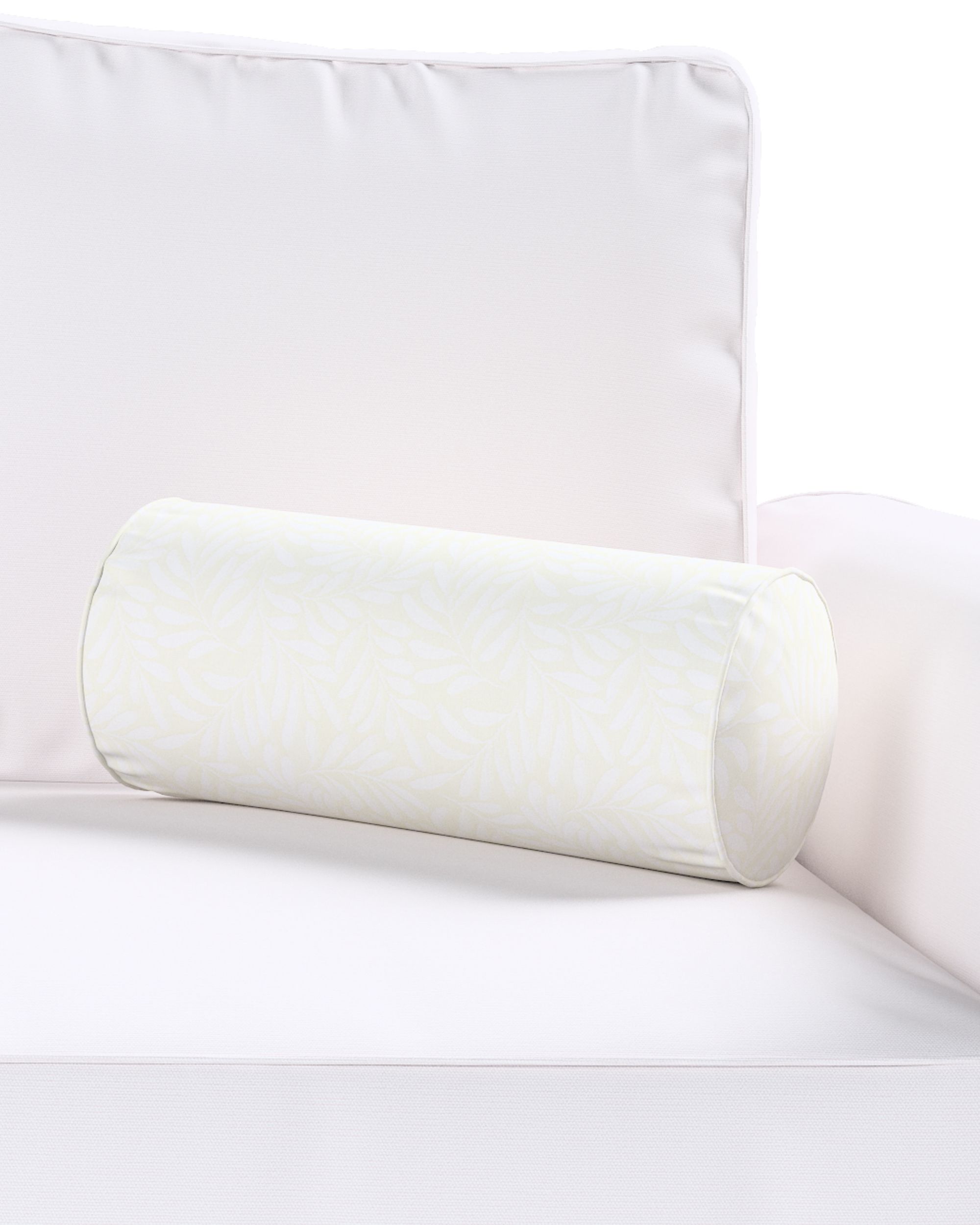 Einfache Nackenrolle Farbe creme Stoff strukturiert, gemustert (hover)
