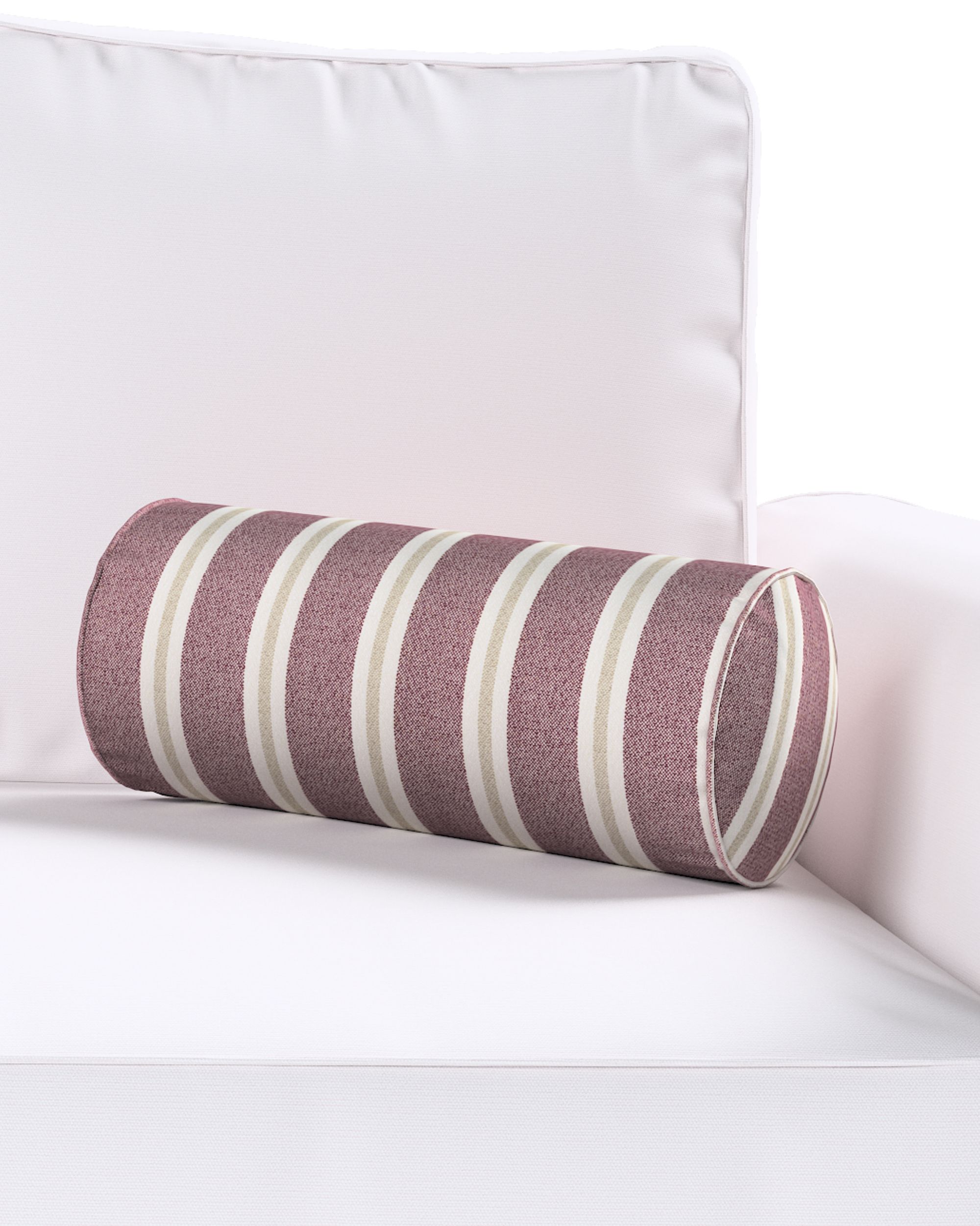 Einfache Nackenrolle Farbe rot Stoff strukturiert, gemustert (hover)