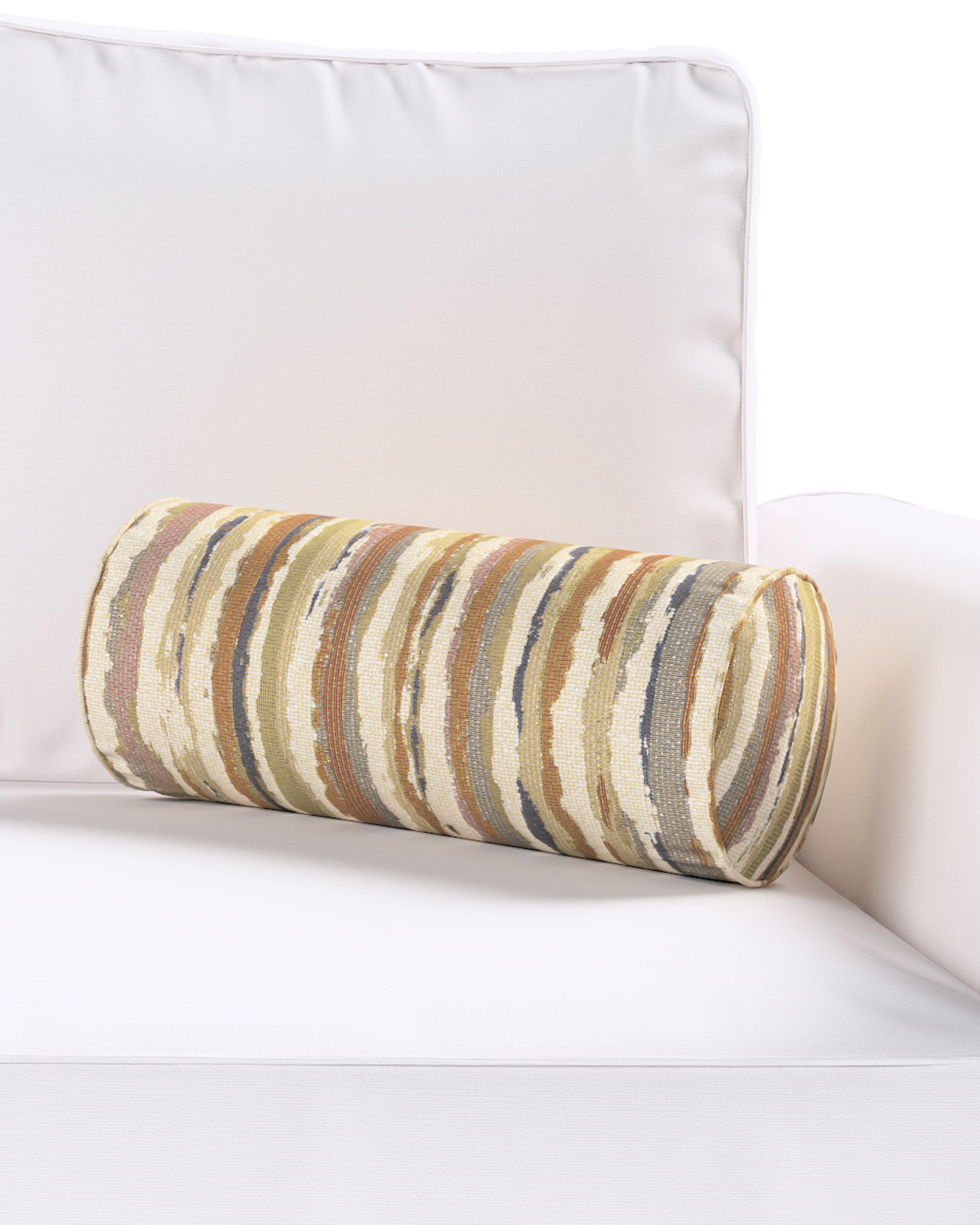 Einfache Nackenrolle Farbe beige Stoff strukturiert, gemustert (hover)