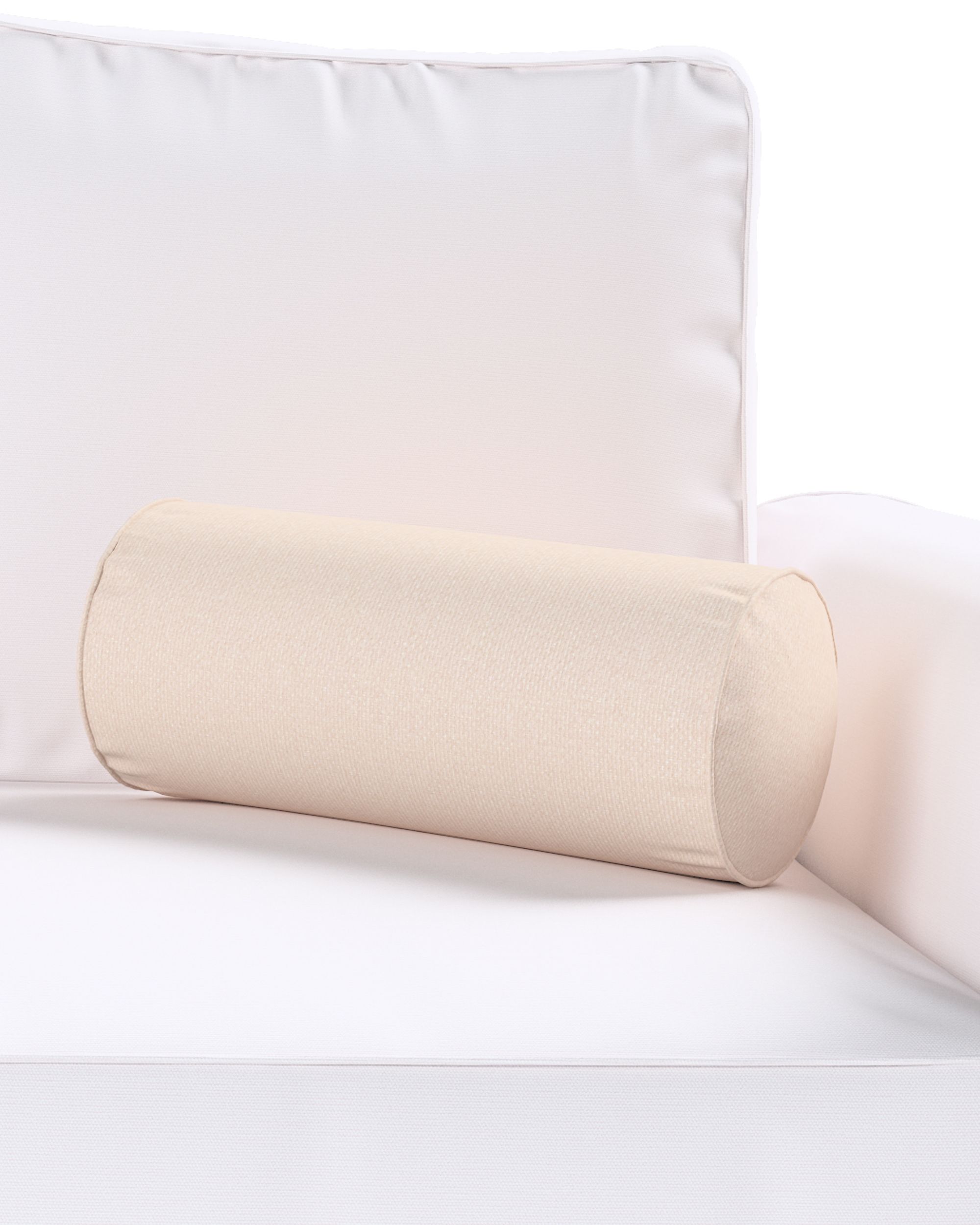 Einfache Nackenrolle Farbe rosa Stoff strukturiert (hover)